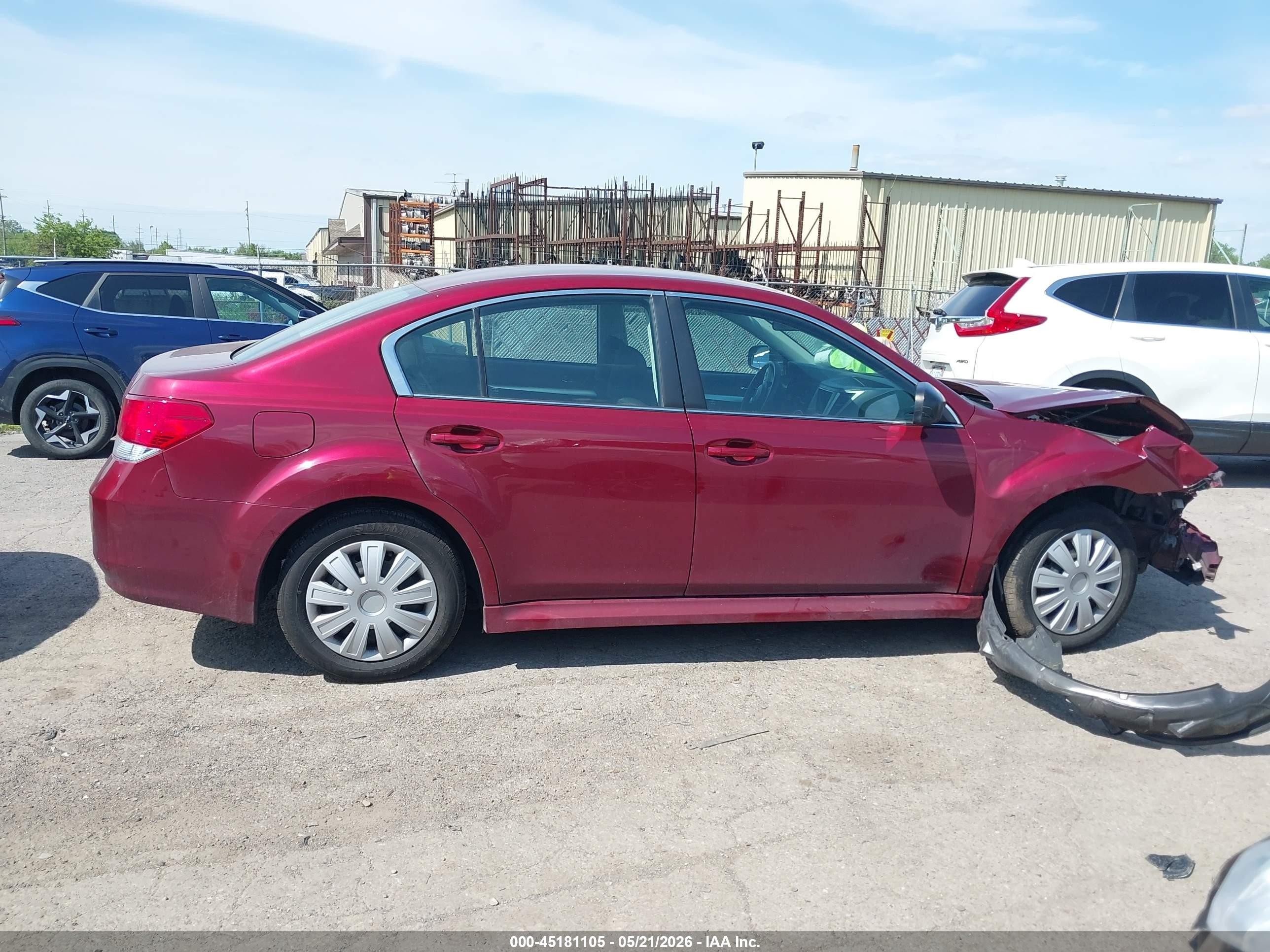 2011 Subaru Legacy 2.5i Red vin: 4S3BMCA62B3213096