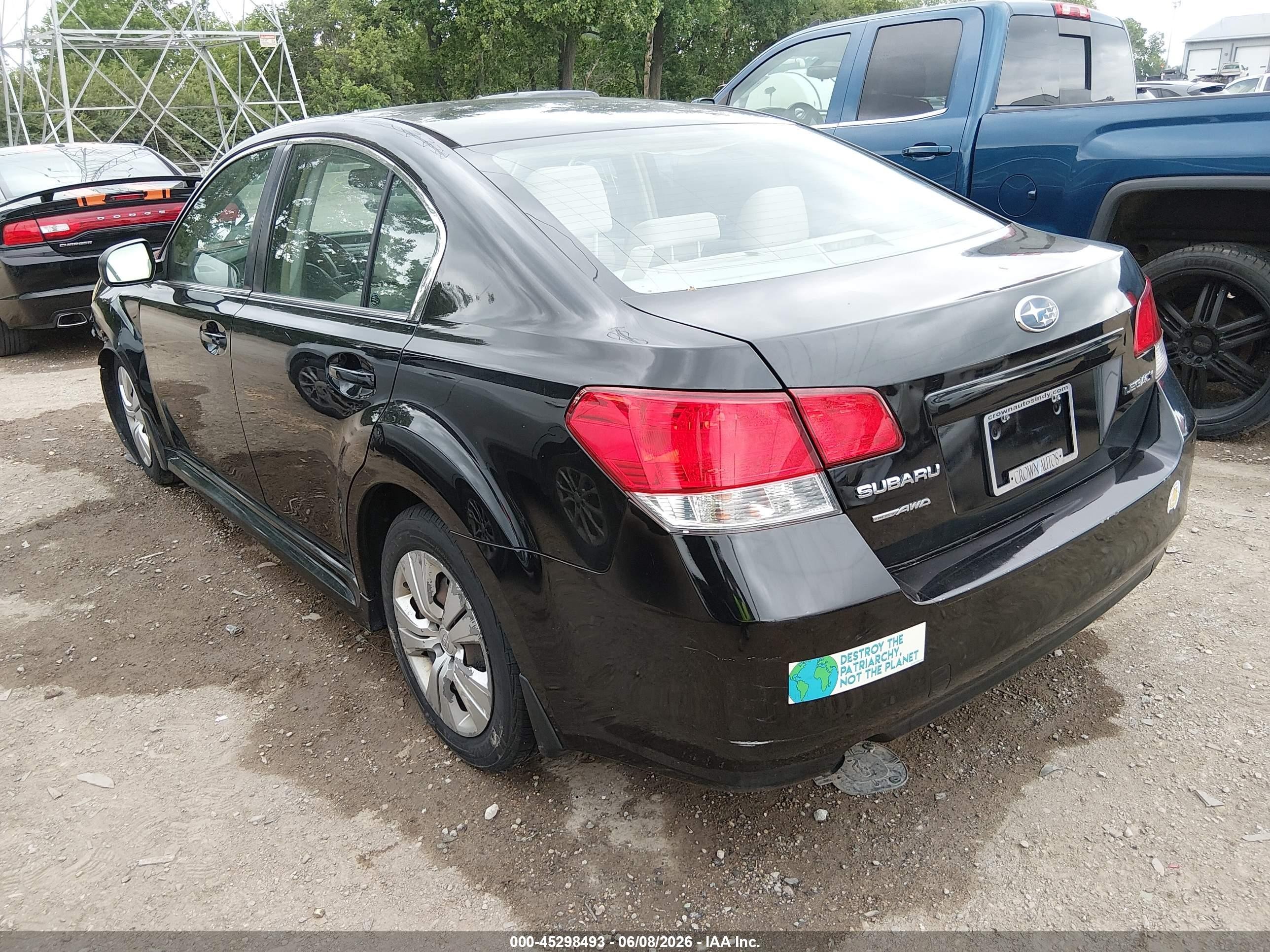 2013 Subaru Legacy 2.5i Black vin: 4S3BMCA62D3032325
