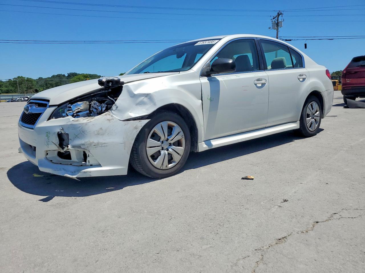 2013 Subaru Legacy 2.5i White vin: 4S3BMCA66D3005922