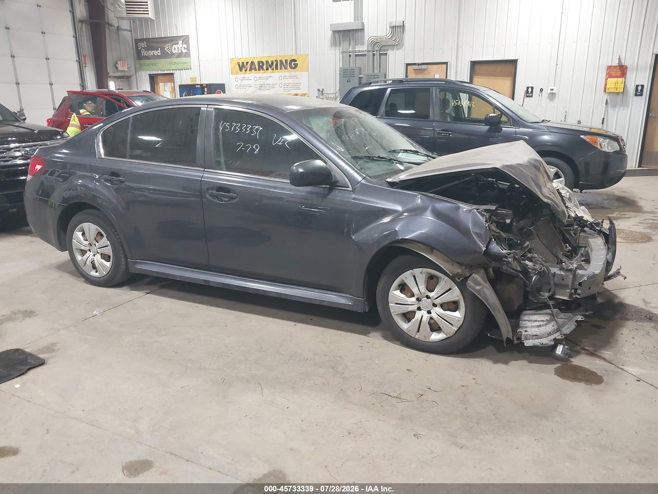 2011 Subaru Legacy 2.5i Gray vin: 4S3BMCA68B3217217