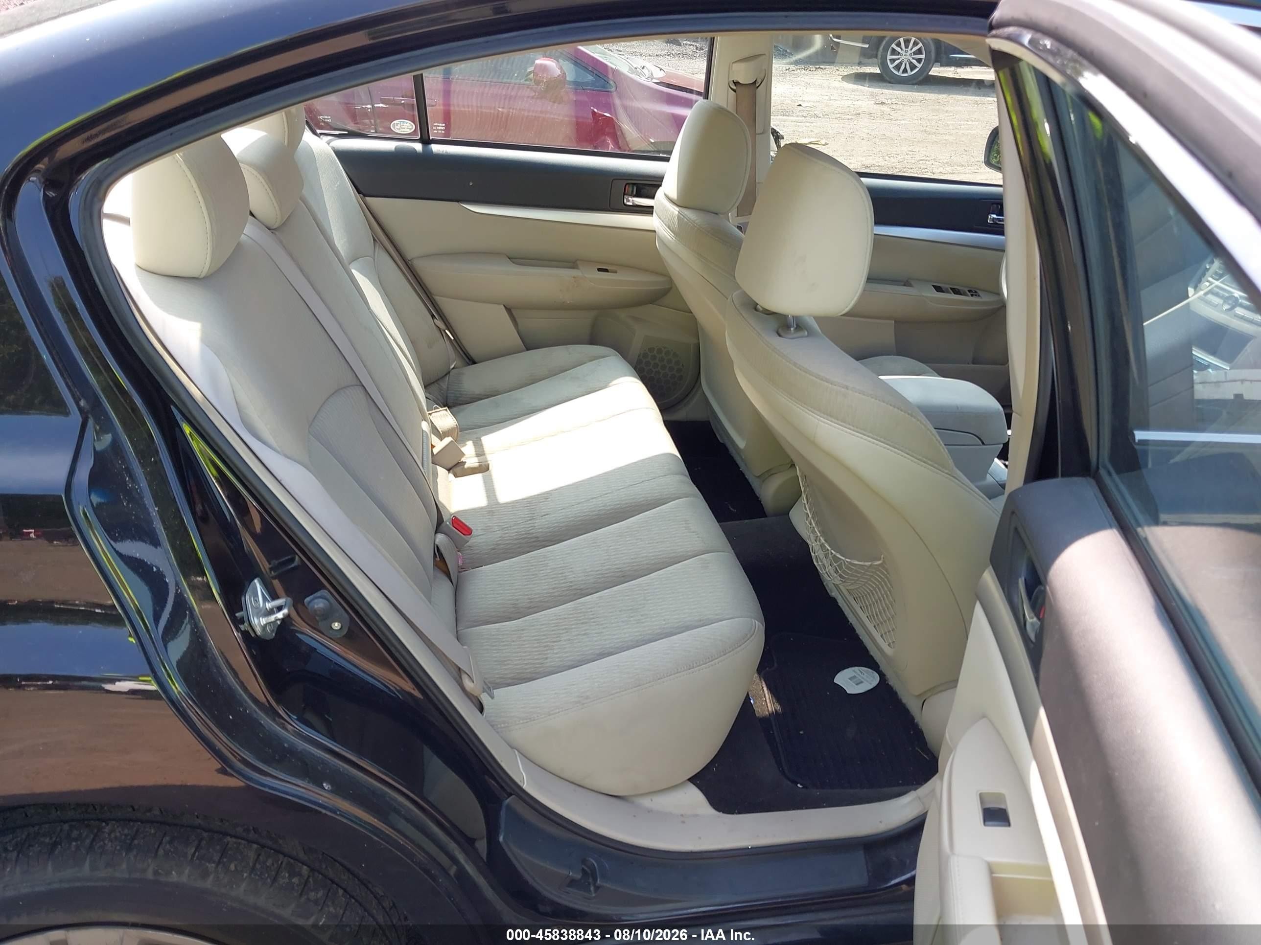 2011 Subaru Legacy 2.5i Black vin: 4S3BMCA69B3254552