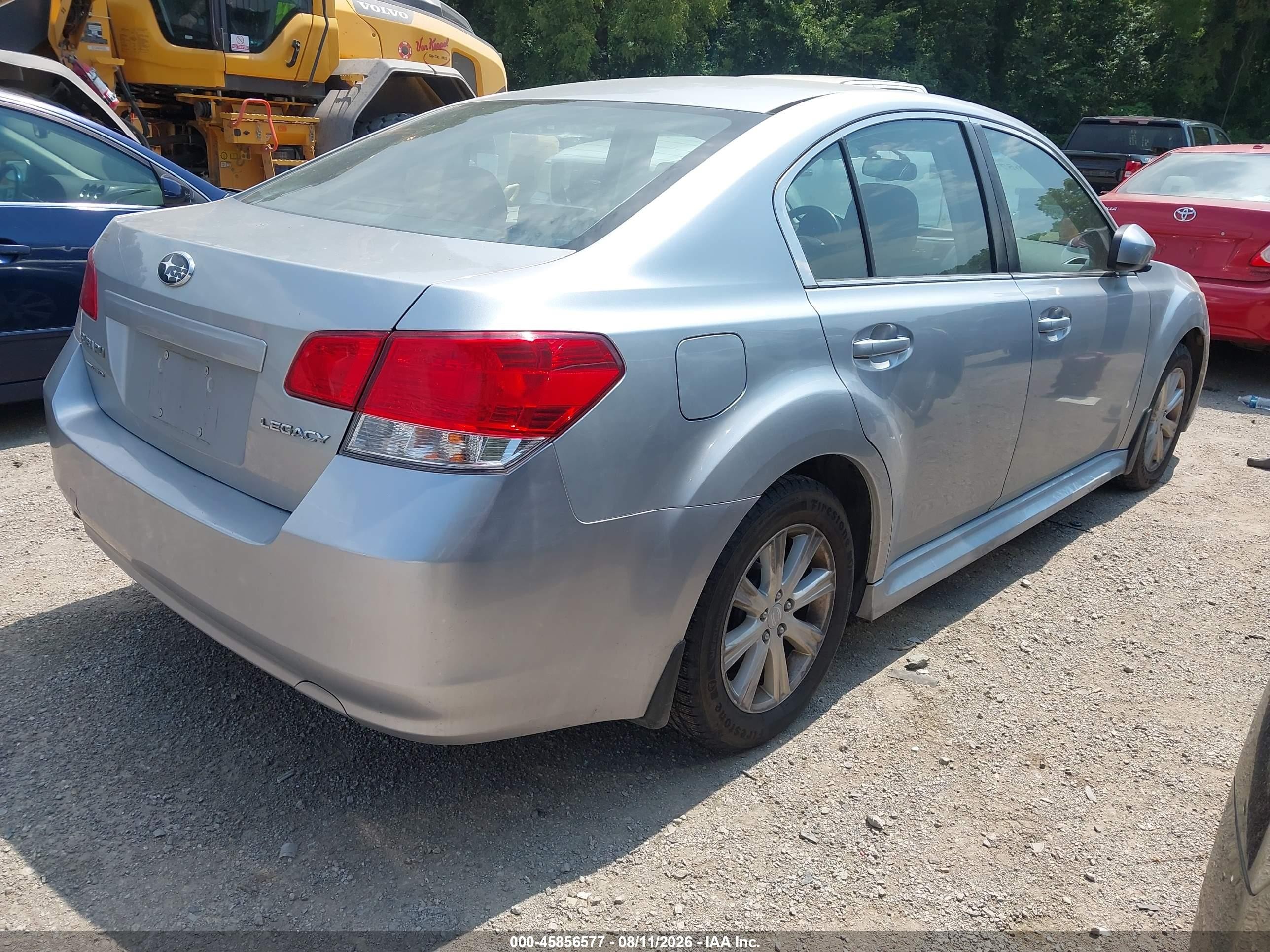 2012 Subaru Legacy 2.5i Silver vin: 4S3BMCA69C3036256
