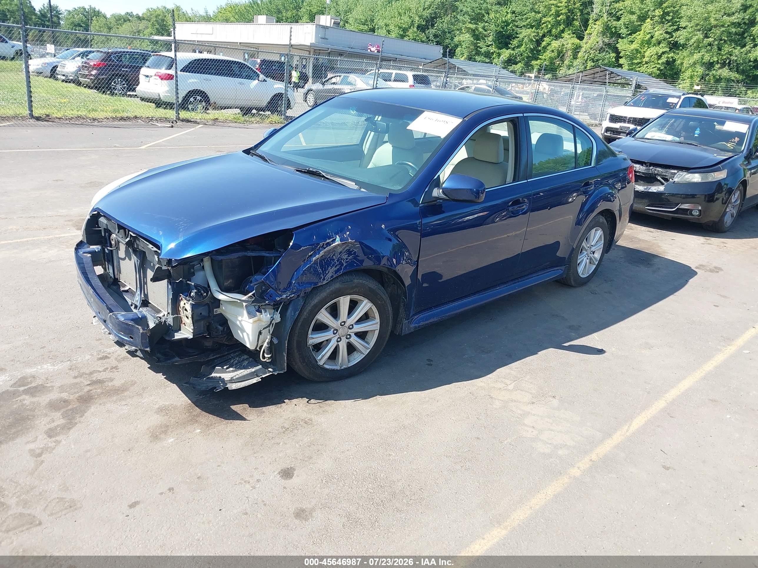 2011 Subaru Legacy 2.5i Premium Синий vin: 4S3BMCB63B3229595