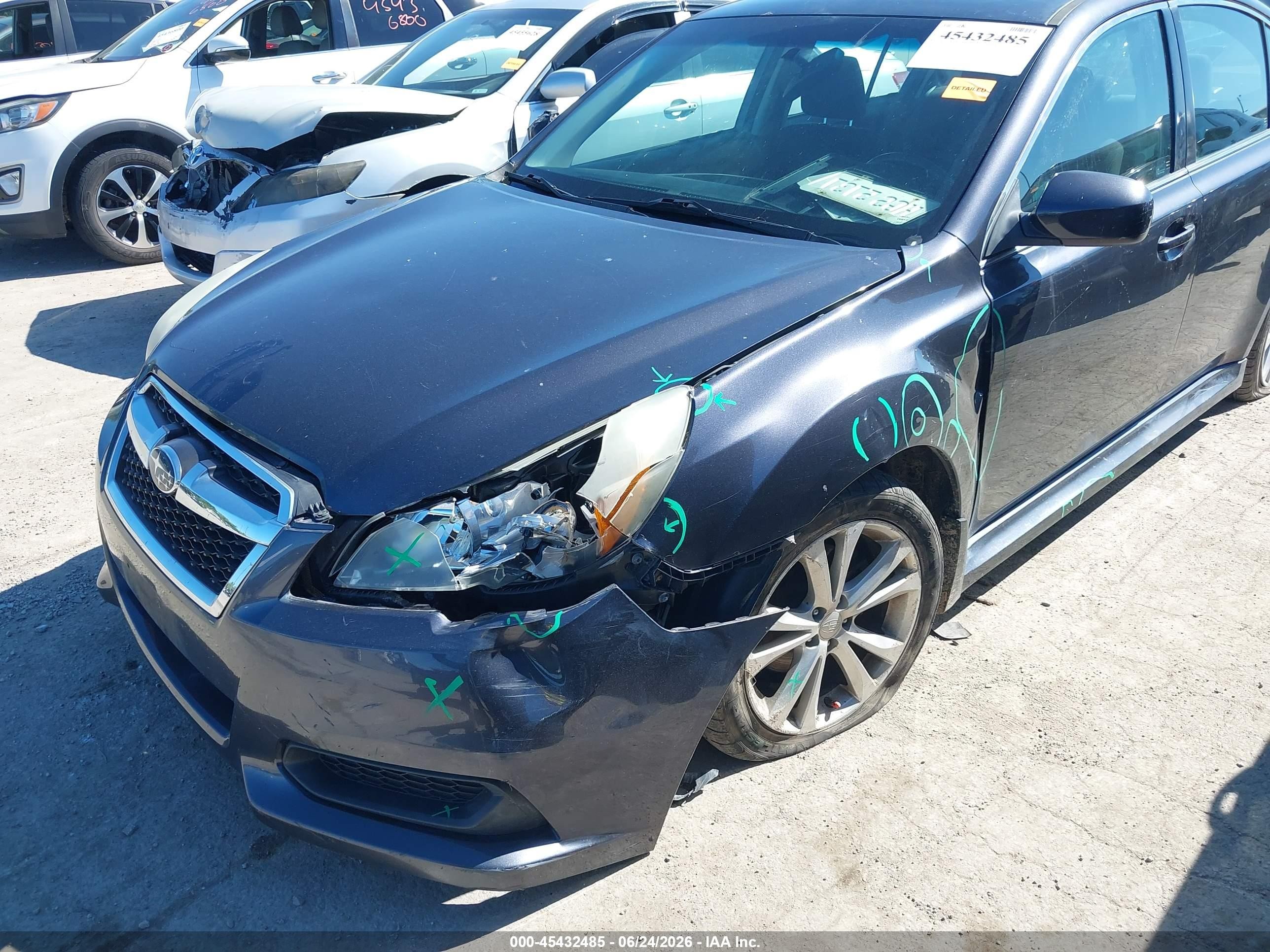 2013 Subaru Legacy 2.5i Premium Серый vin: 4S3BMCB67D3028401