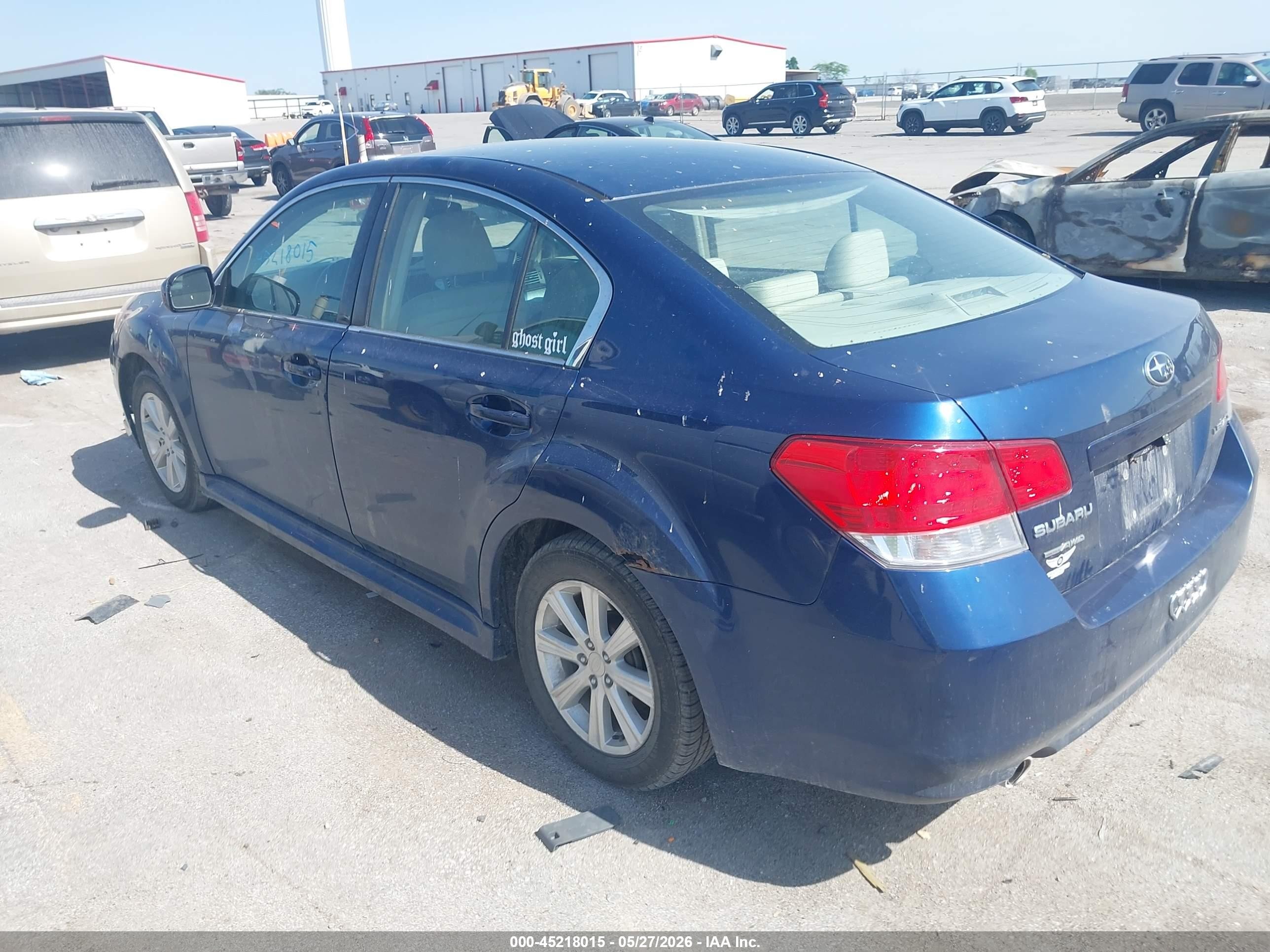 2010 Subaru Legacy 2.5i Premium Blue vin: 4S3BMCC61A3242357