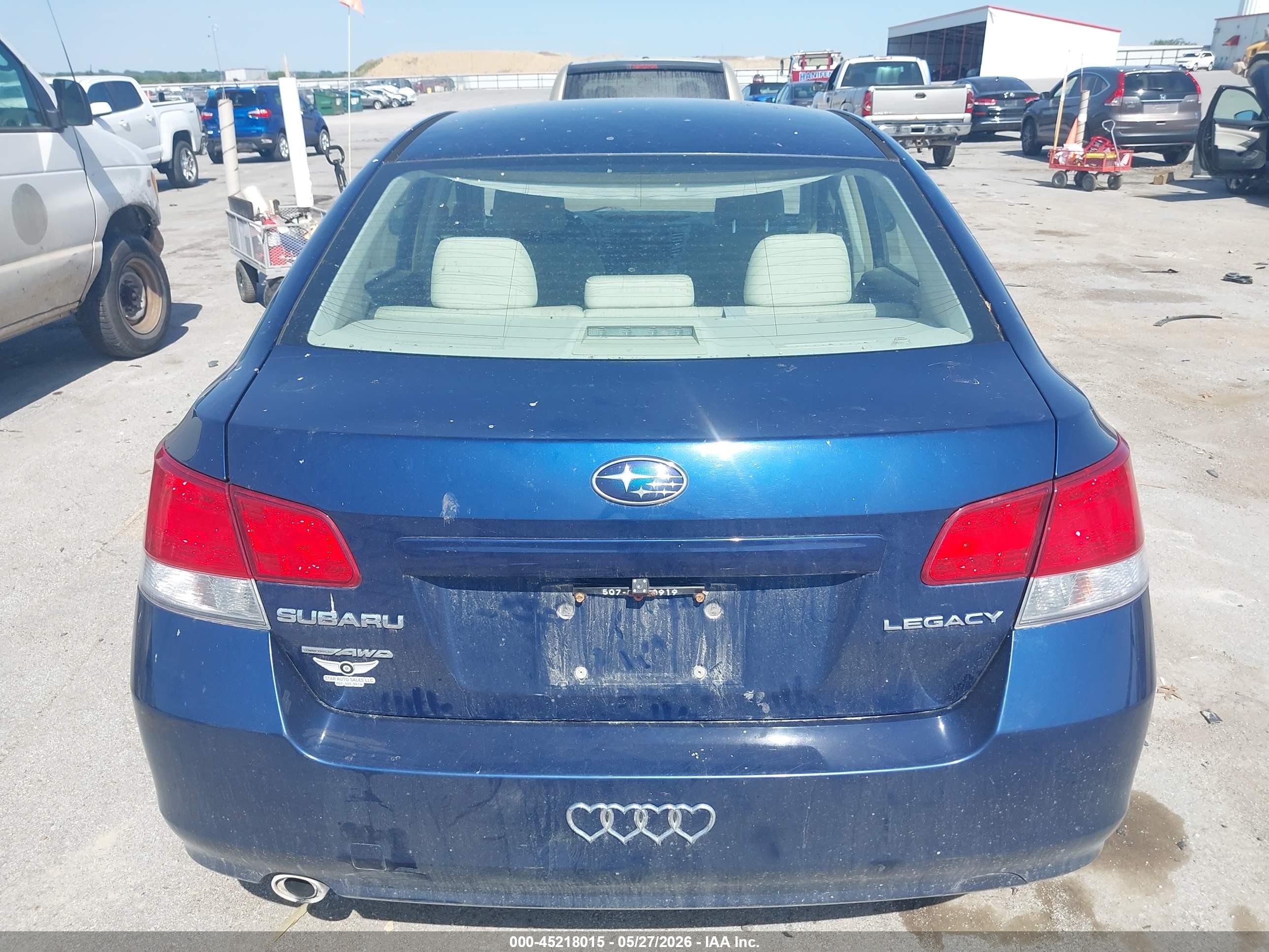 2010 Subaru Legacy 2.5i Premium Blue vin: 4S3BMCC61A3242357