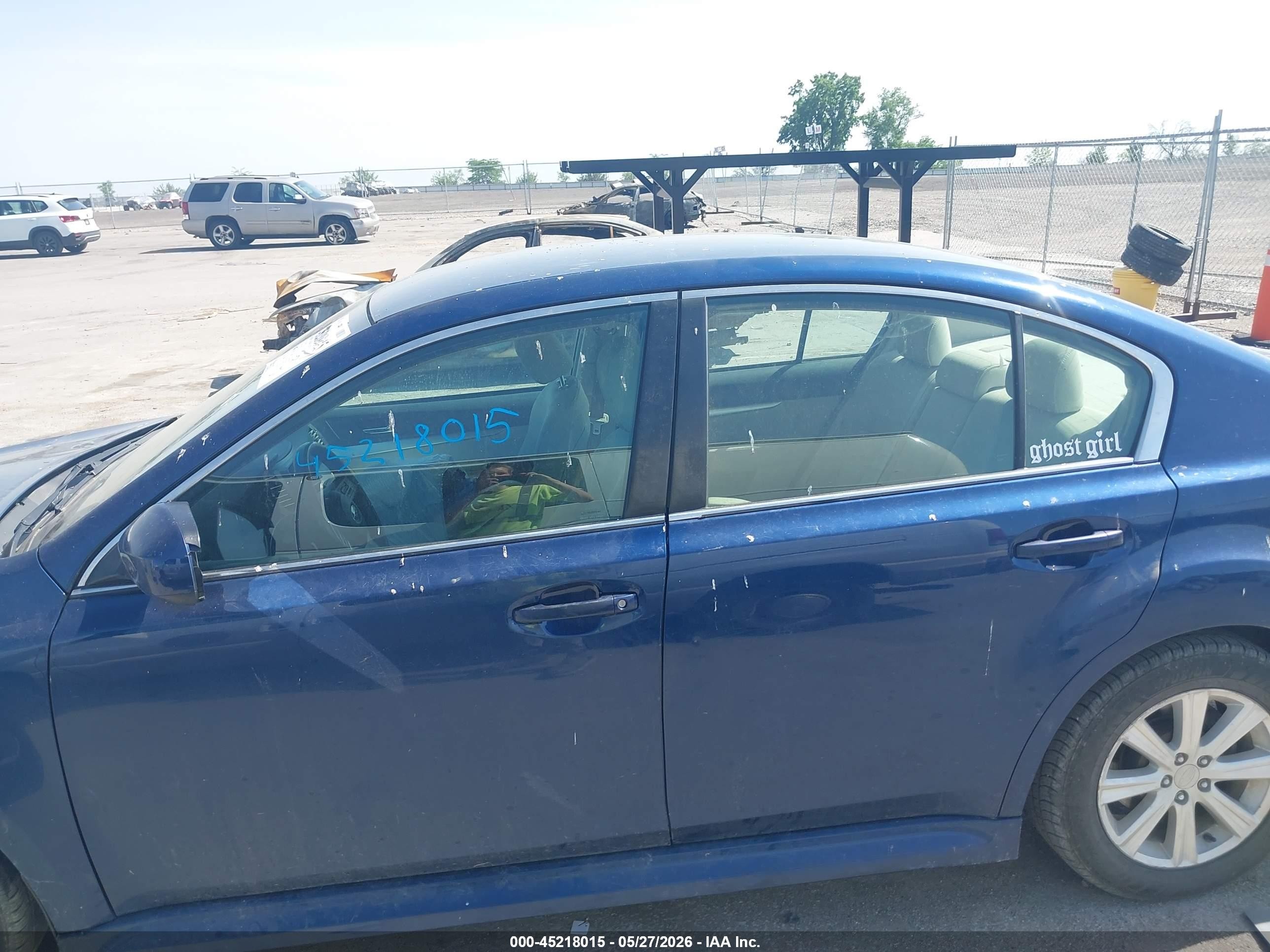 2010 Subaru Legacy 2.5i Premium Blue vin: 4S3BMCC61A3242357