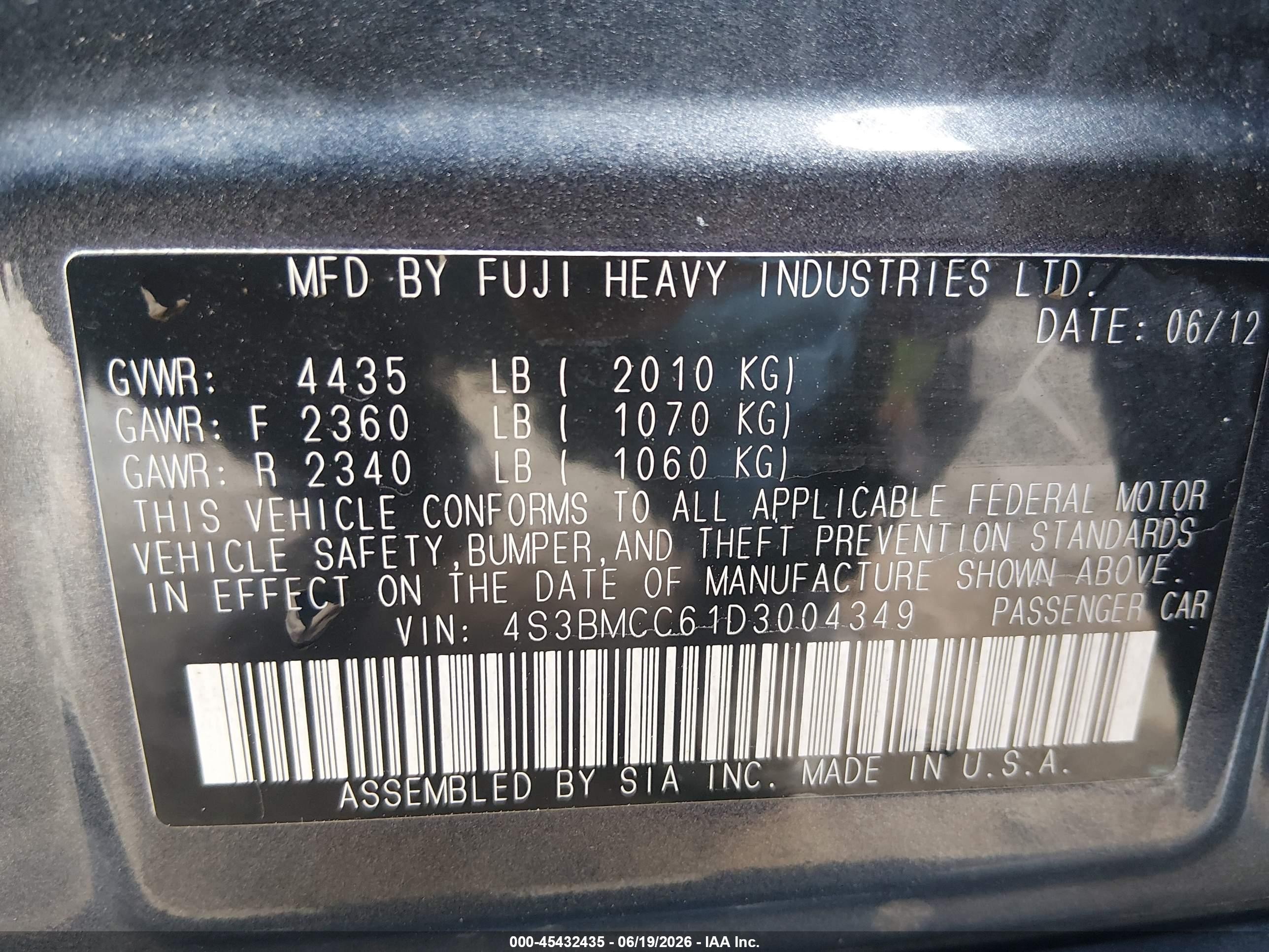 2013 Subaru Legacy 2.5i Premium Gray vin: 4S3BMCC61D3004349