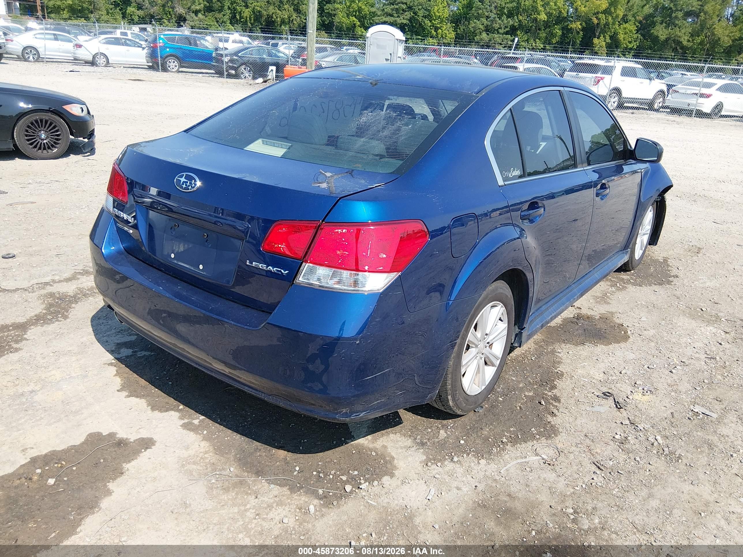 2011 Subaru Legacy 2.5i Premium Blue vin: 4S3BMCC62B3222801