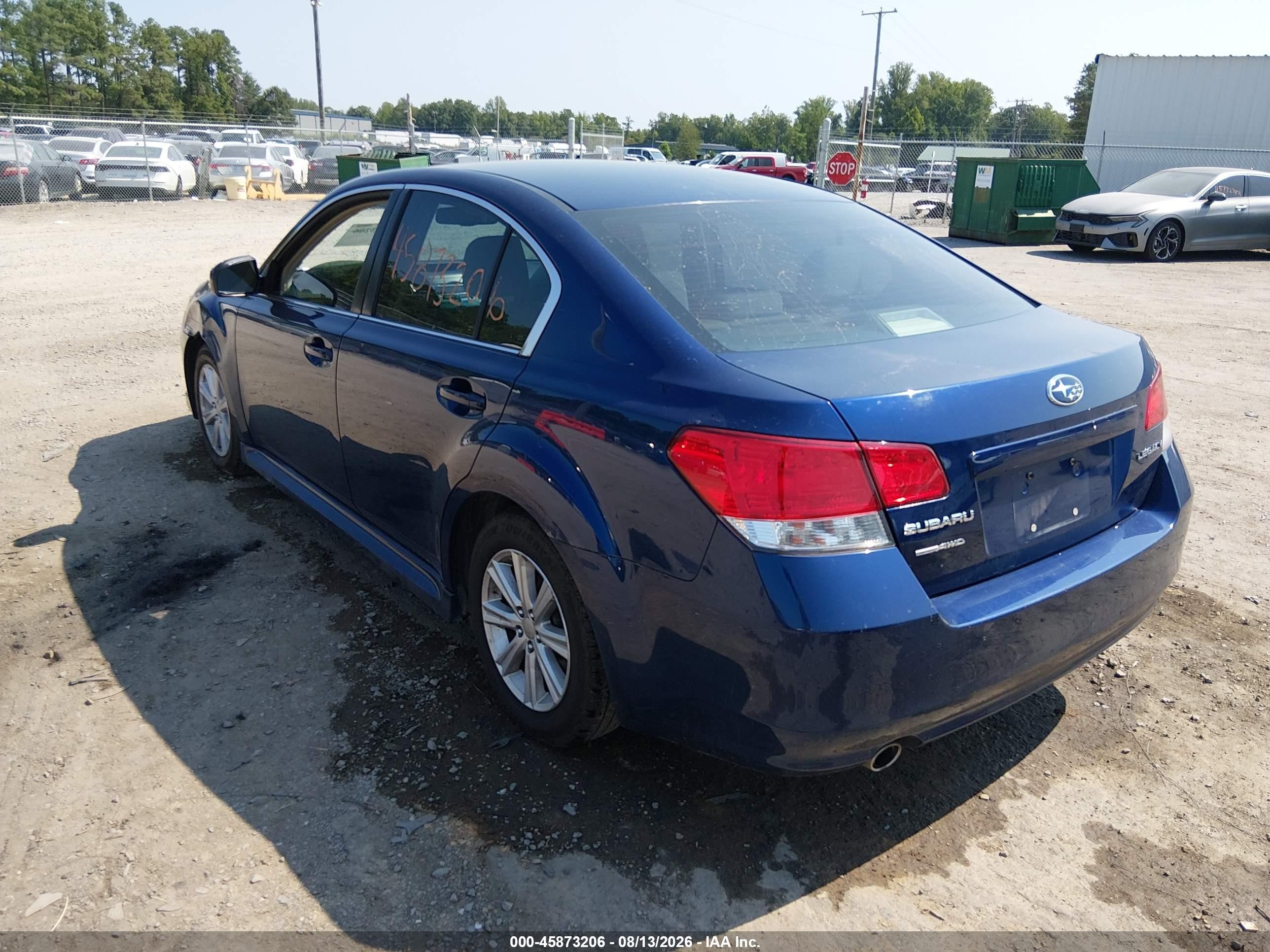 2011 Subaru Legacy 2.5i Premium Blue vin: 4S3BMCC62B3222801