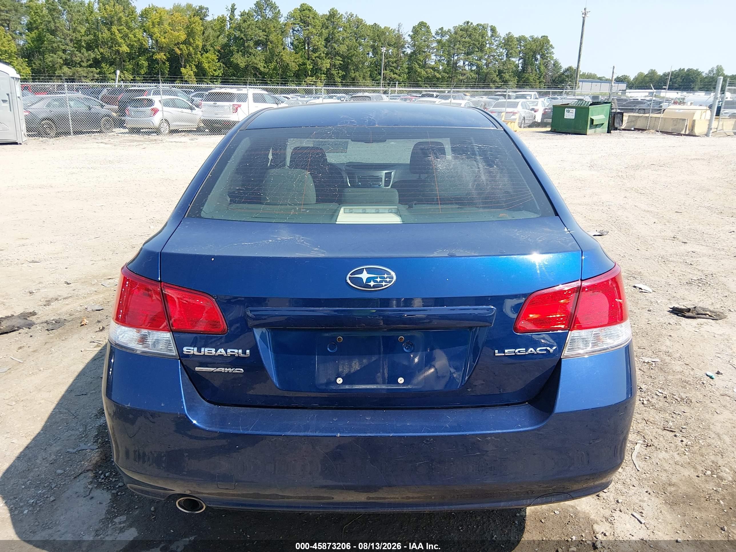2011 Subaru Legacy 2.5i Premium Blue vin: 4S3BMCC62B3222801