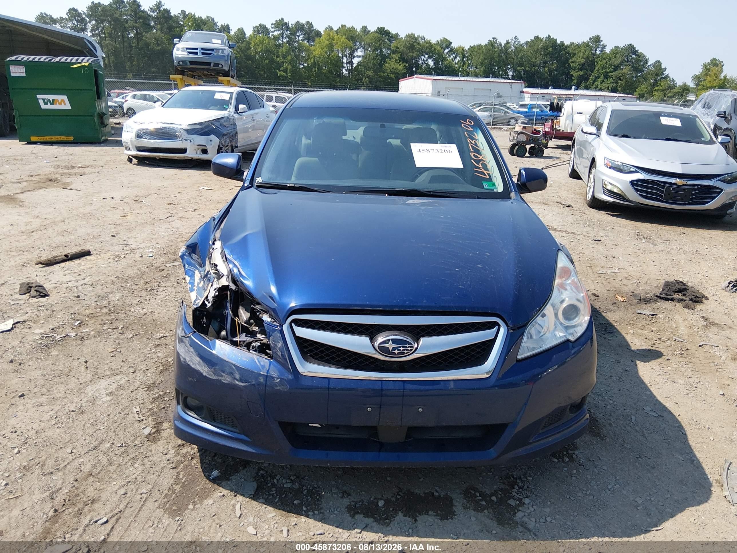 2011 Subaru Legacy 2.5i Premium Blue vin: 4S3BMCC62B3222801