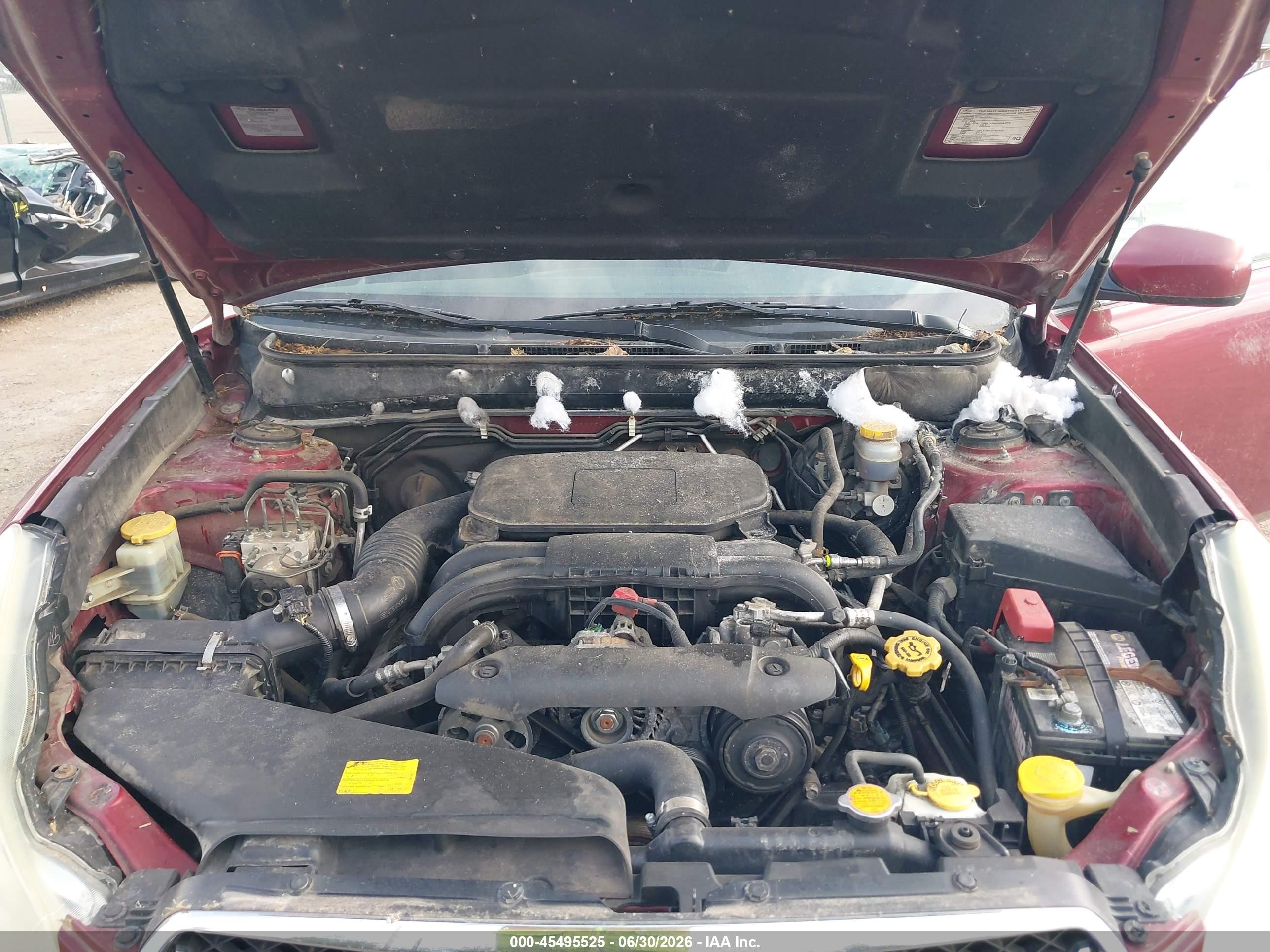 2011 Subaru Legacy 2.5i Premium Red vin: 4S3BMCC63B3228638