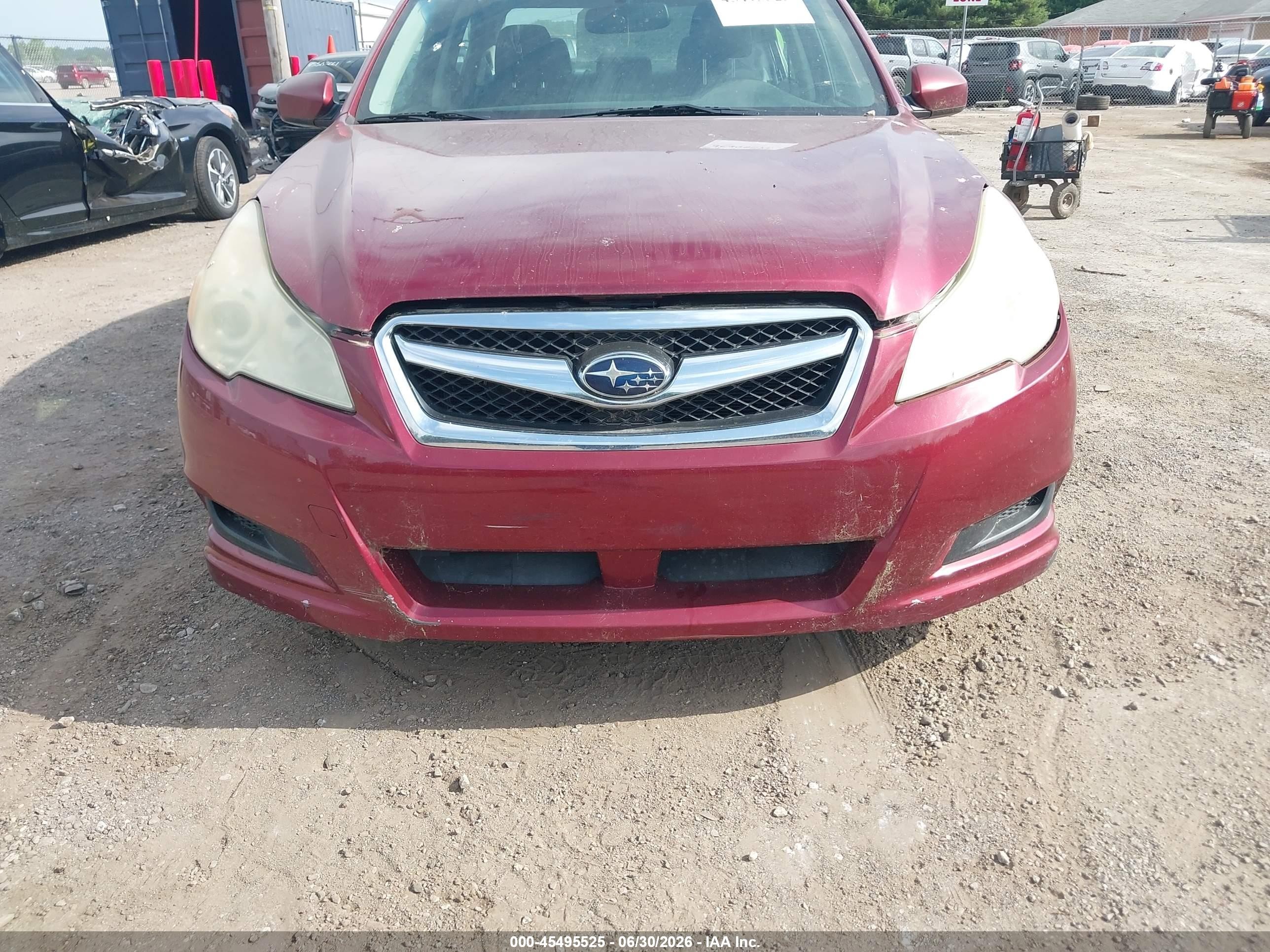 2011 Subaru Legacy 2.5i Premium Red vin: 4S3BMCC63B3228638