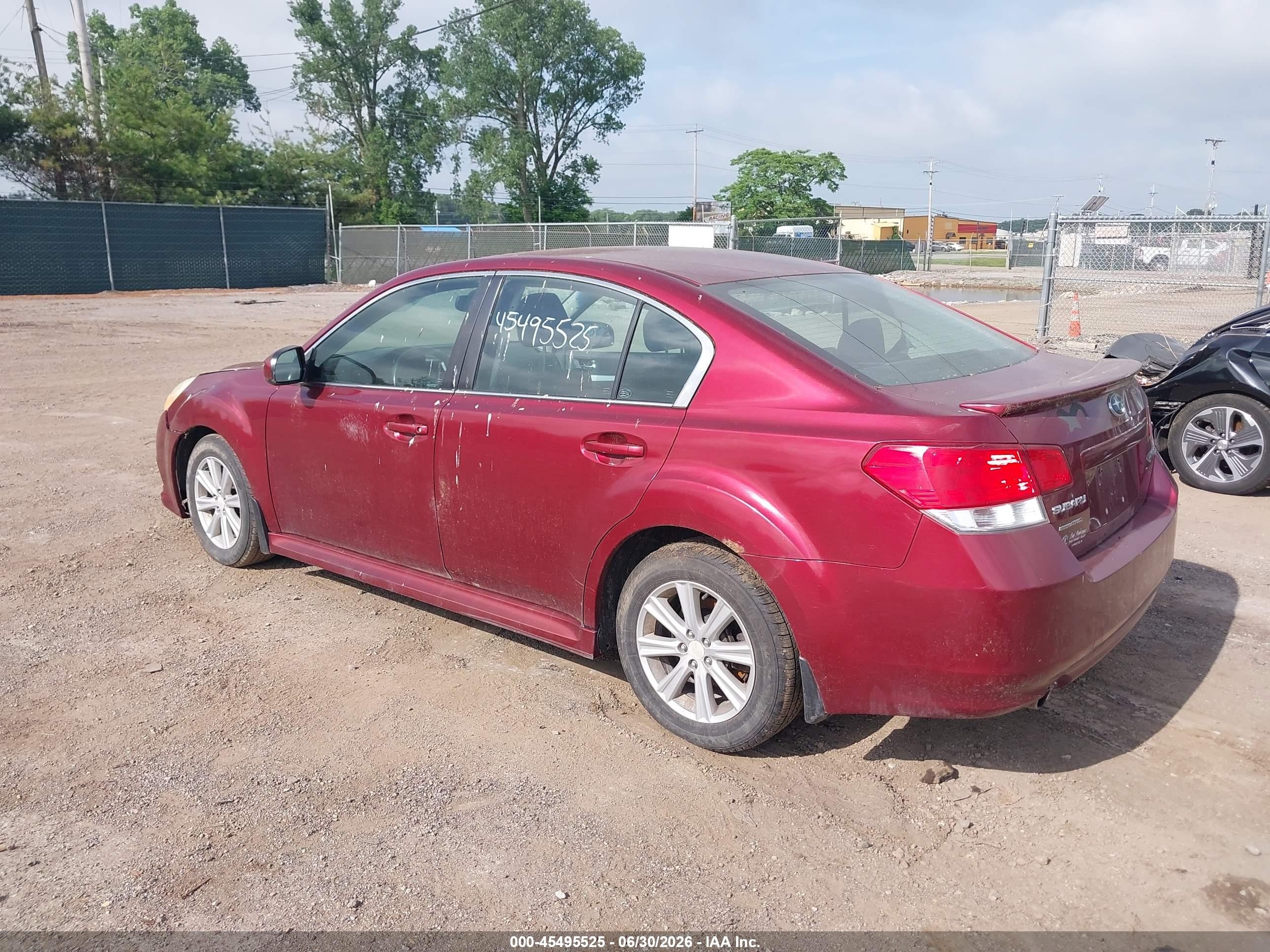 2011 Subaru Legacy 2.5i Premium Red vin: 4S3BMCC63B3228638