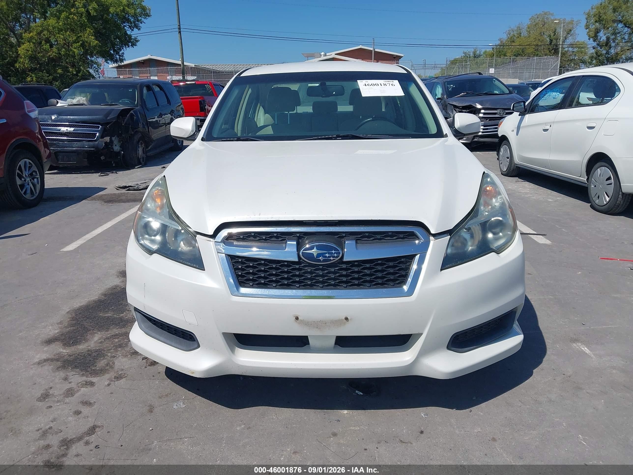 2013 Subaru Legacy 2.5i Premium White vin: 4S3BMCC63D3024408
