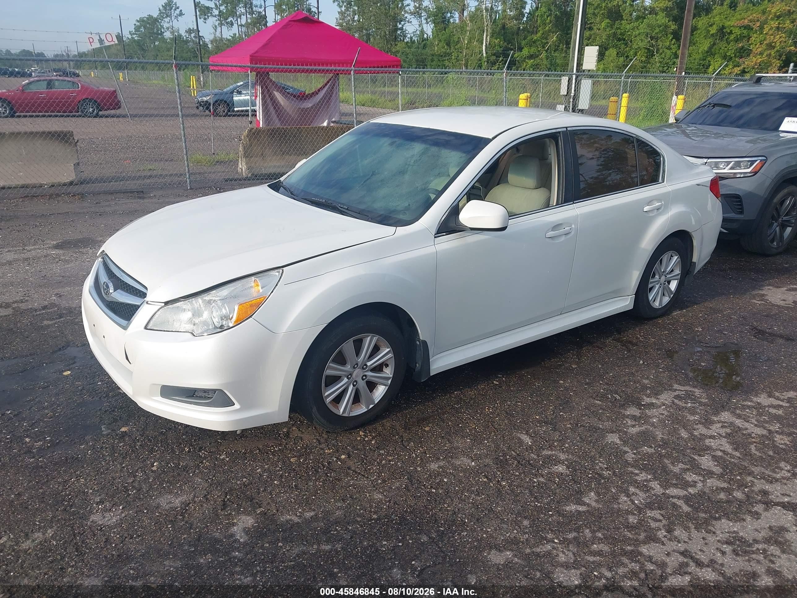 2012 Subaru Legacy 2.5i Premium White vin: 4S3BMCC64C3038624