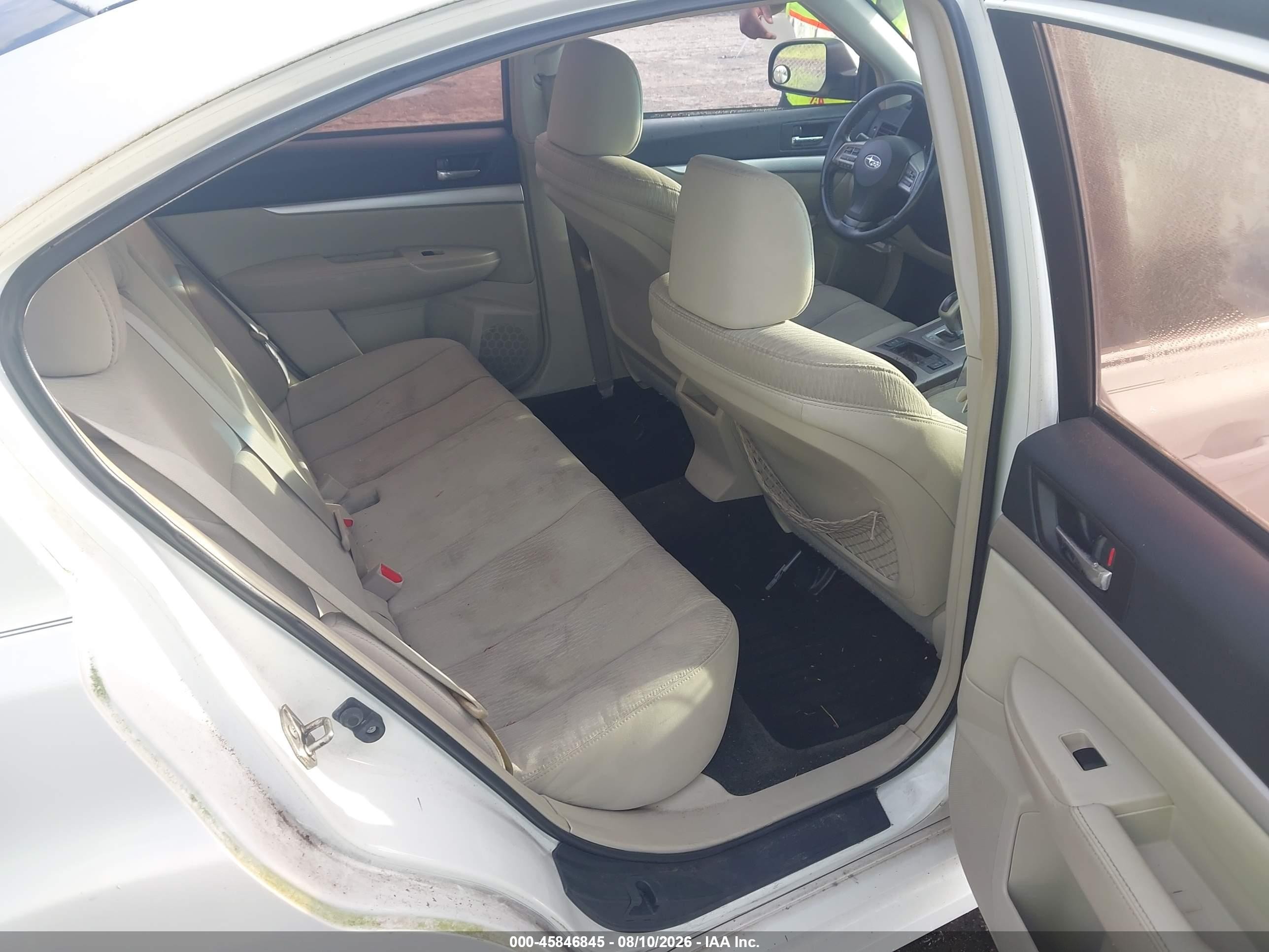 2012 Subaru Legacy 2.5i Premium White vin: 4S3BMCC64C3038624