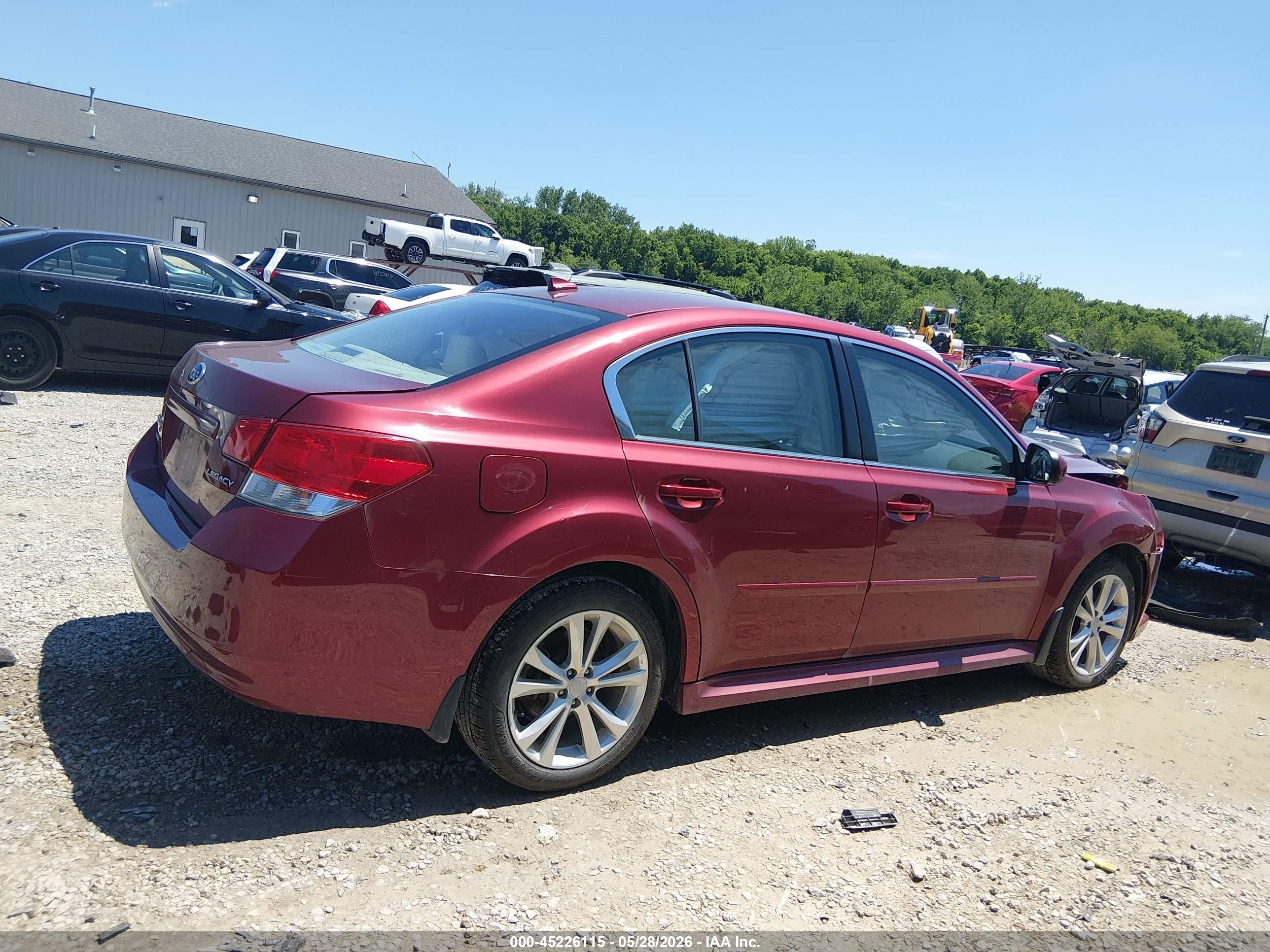 2014 Subaru Legacy 2.5i Premium Red vin: 4S3BMCC64E3003925