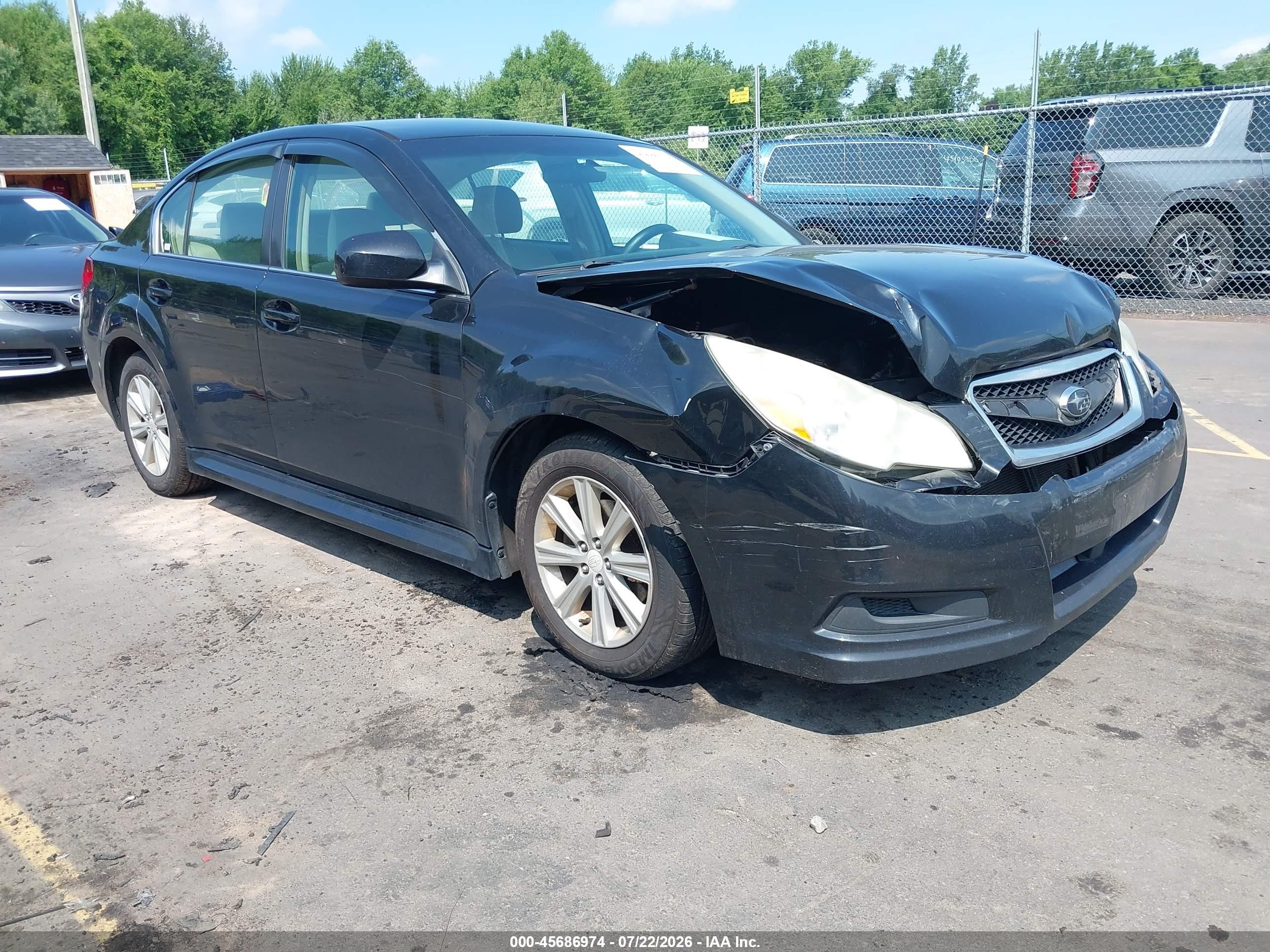 2010 Subaru Legacy 2.5i Premium Black vin: 4S3BMCC65A3238392