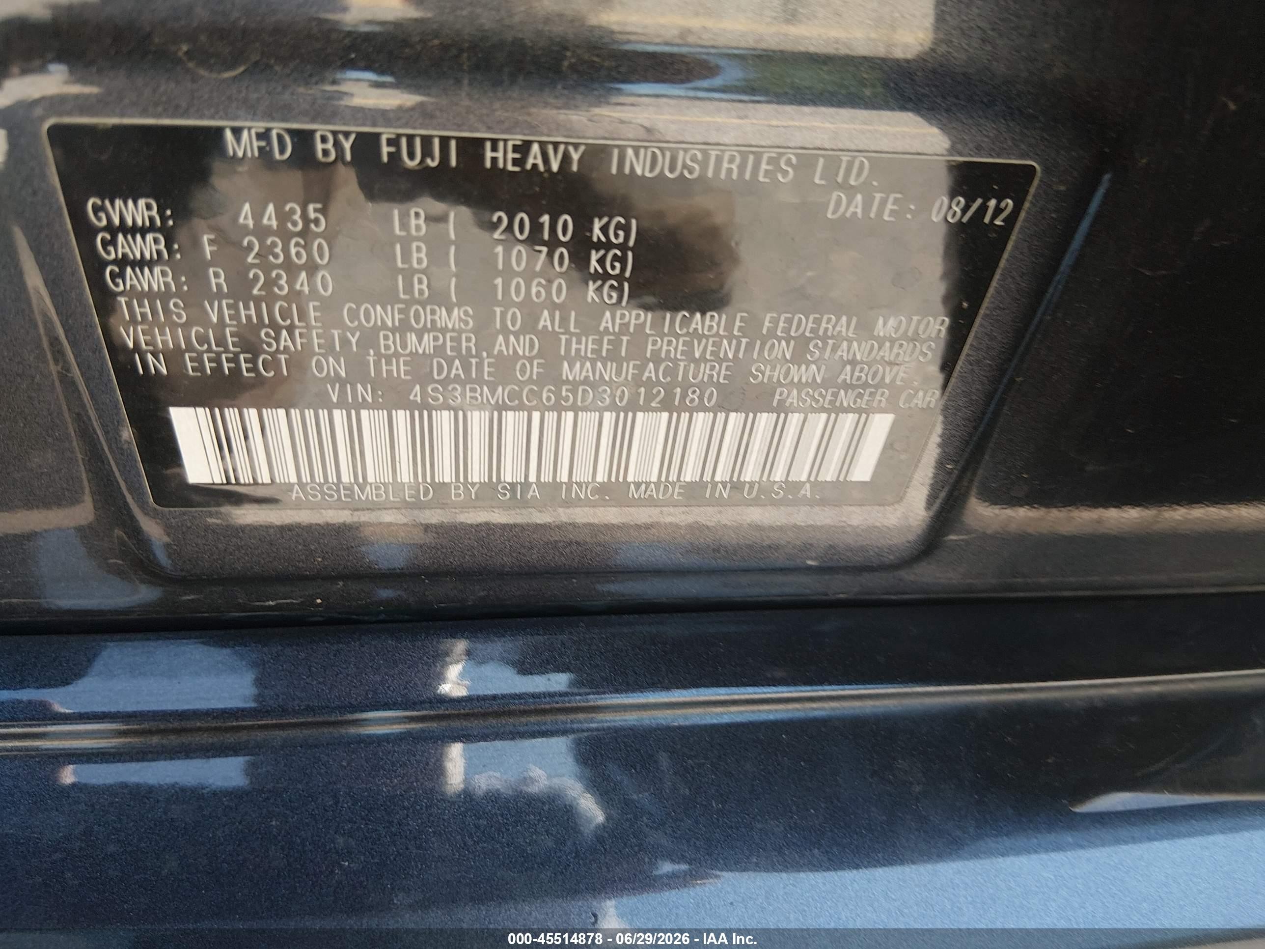 2013 Subaru Legacy 2.5i Premium Gray vin: 4S3BMCC65D3012180