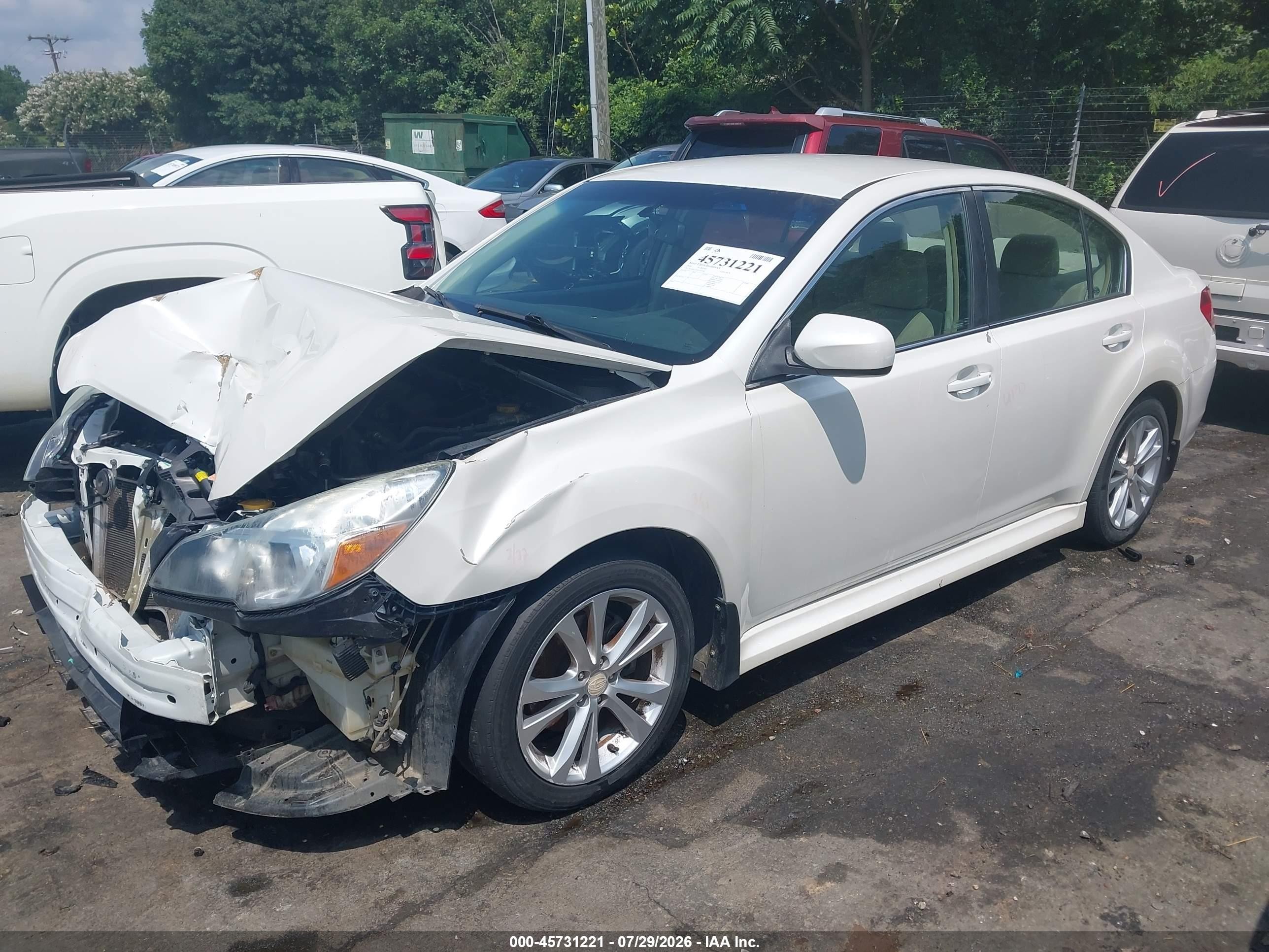 2014 Subaru Legacy 2.5i Premium White vin: 4S3BMCC65E3015260