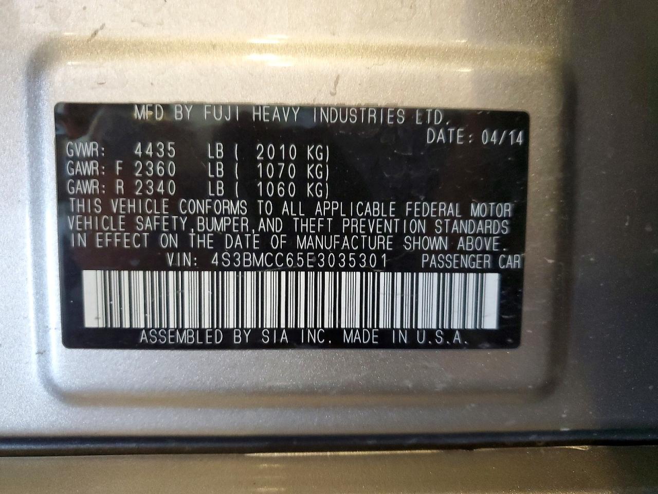 2014 Subaru Legacy 2.5i Premium Желто-коричневый vin: 4S3BMCC65E3035301