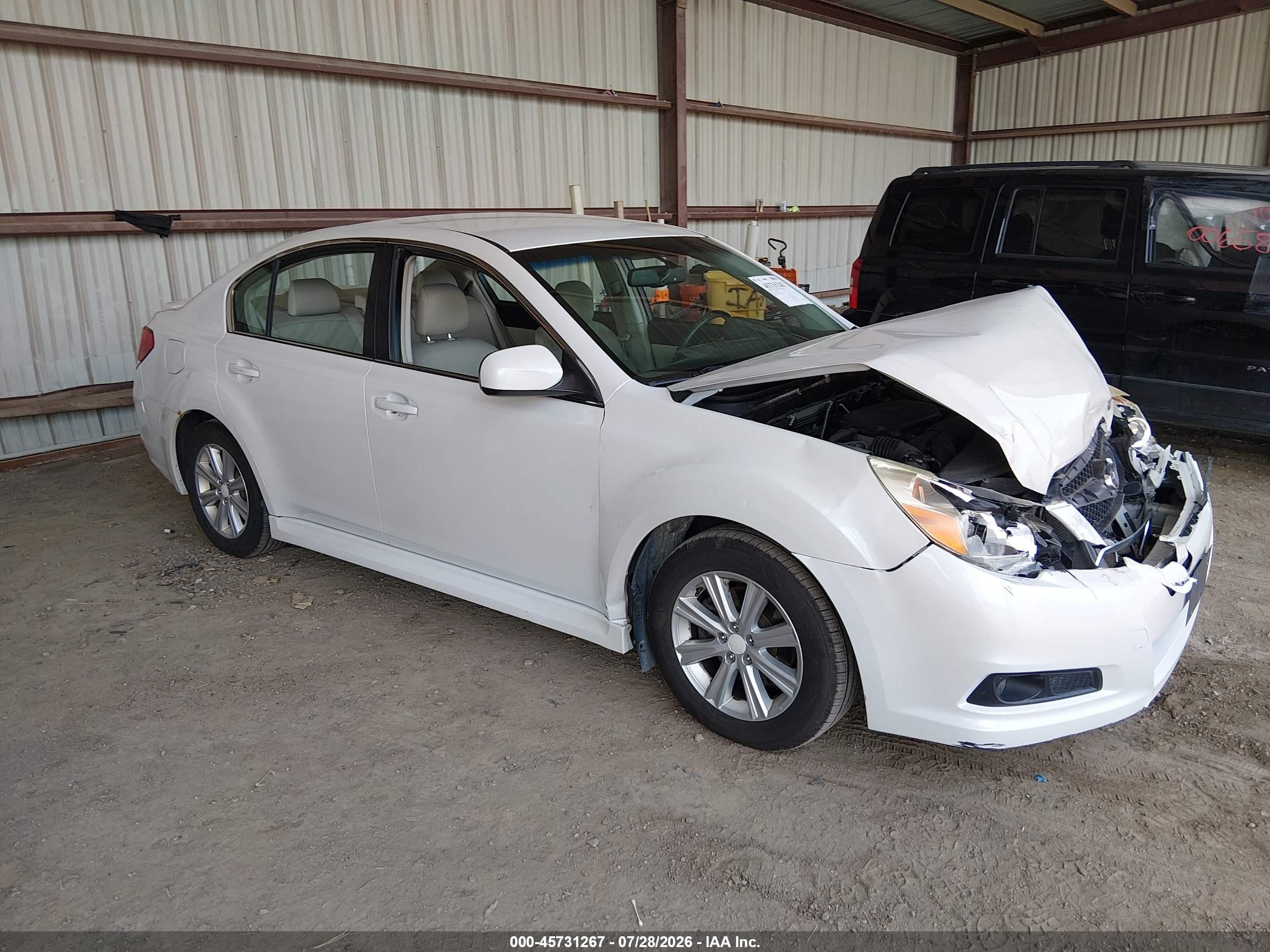 2010 Subaru Legacy 2.5i Premium White vin: 4S3BMCC66A3241303