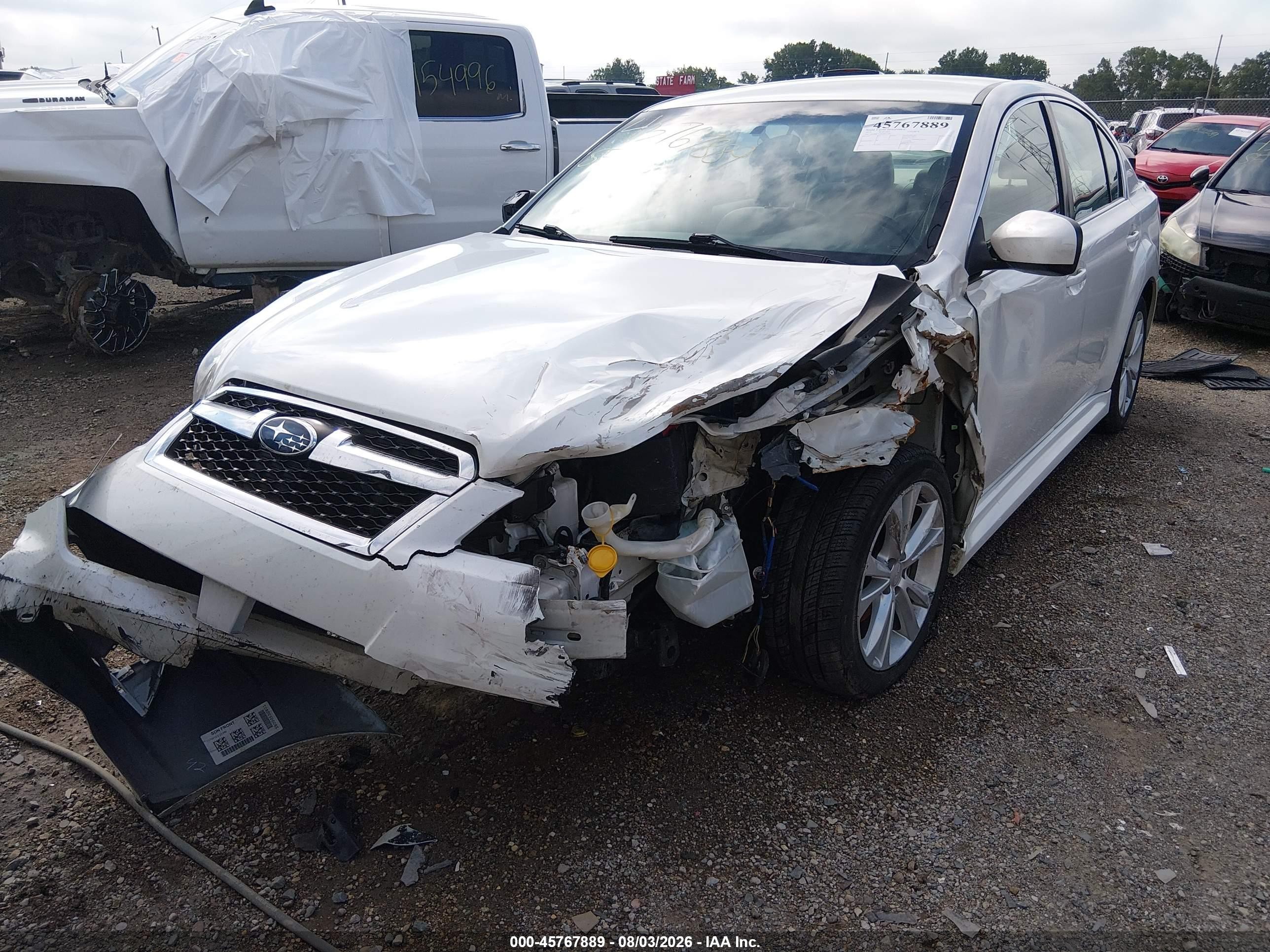 2013 Subaru Legacy 2.5i Premium White vin: 4S3BMCC66D3024578