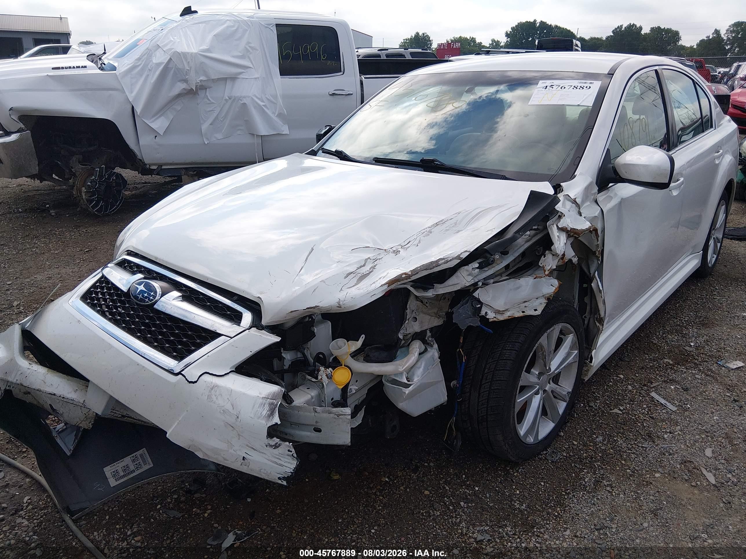 2013 Subaru Legacy 2.5i Premium White vin: 4S3BMCC66D3024578