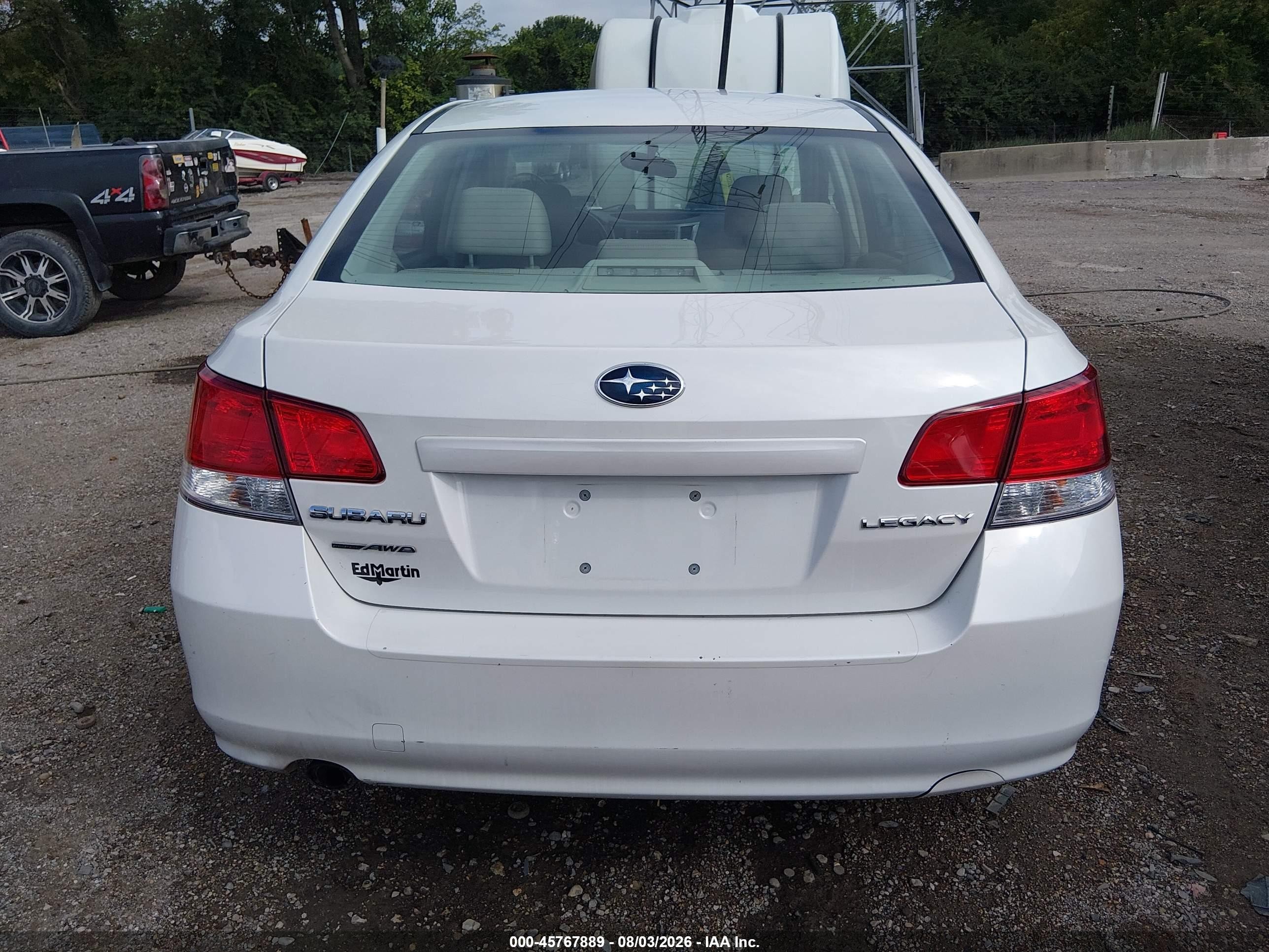 2013 Subaru Legacy 2.5i Premium White vin: 4S3BMCC66D3024578