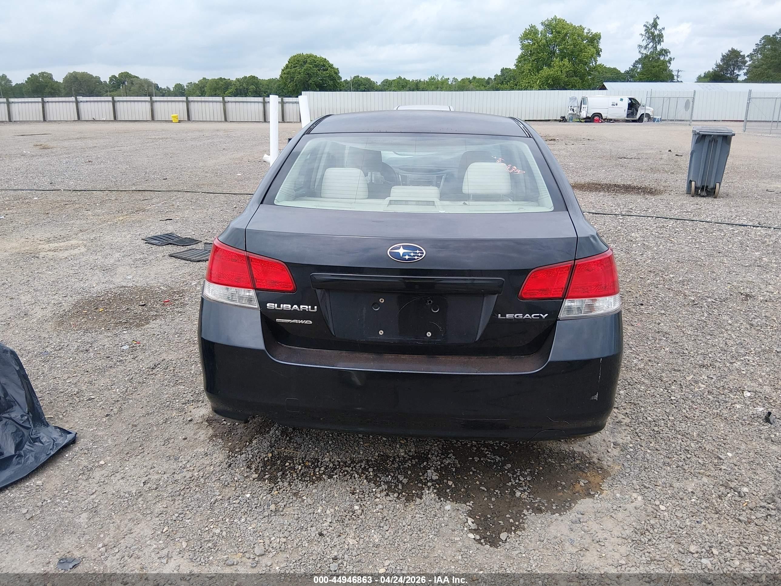 2010 Subaru Legacy 2.5i Premium Black vin: 4S3BMCC67A3227068