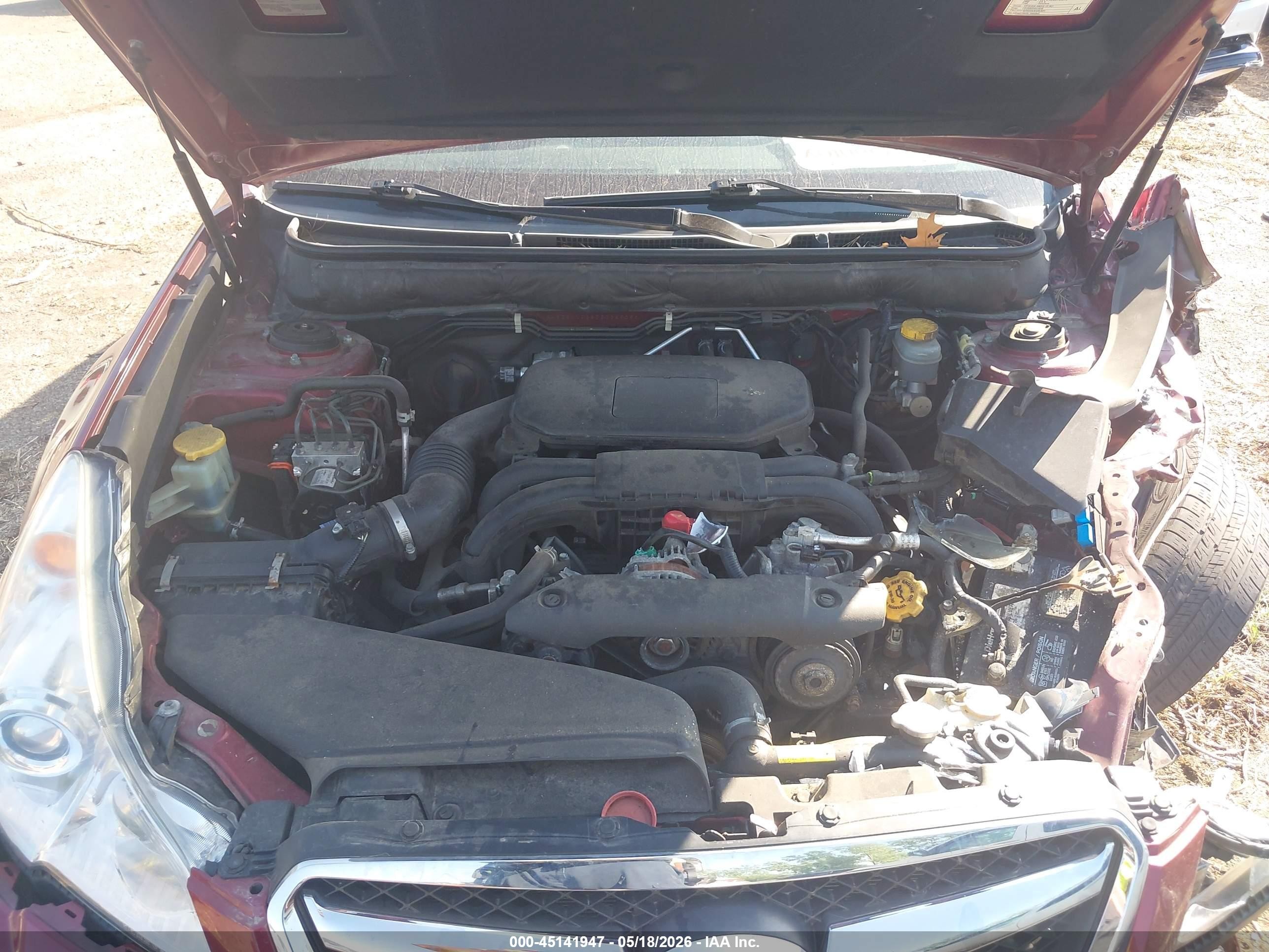 2012 Subaru Legacy 2.5i Premium Burgundy vin: 4S3BMCC68C3036908