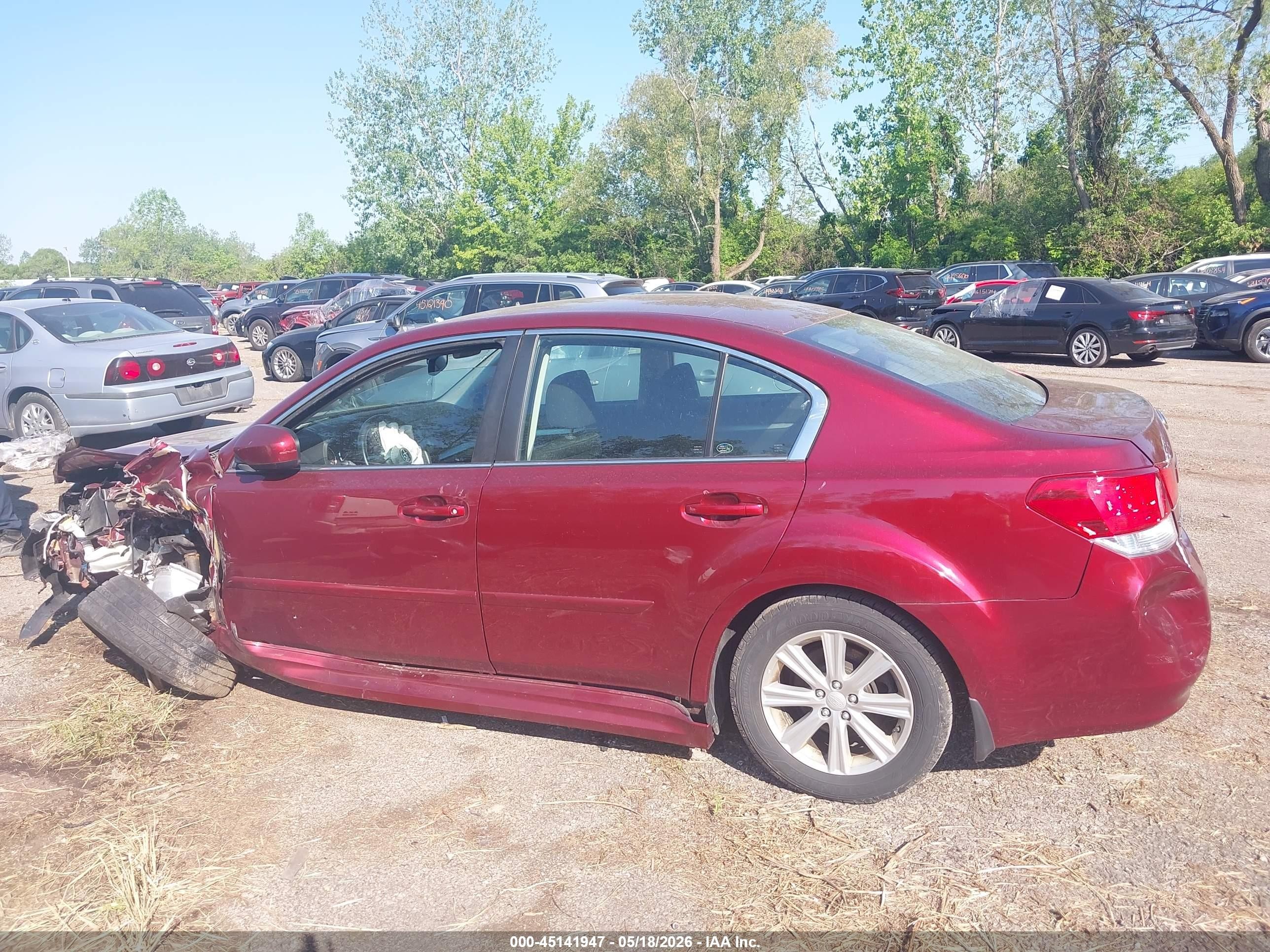 2012 Subaru Legacy 2.5i Premium Burgundy vin: 4S3BMCC68C3036908