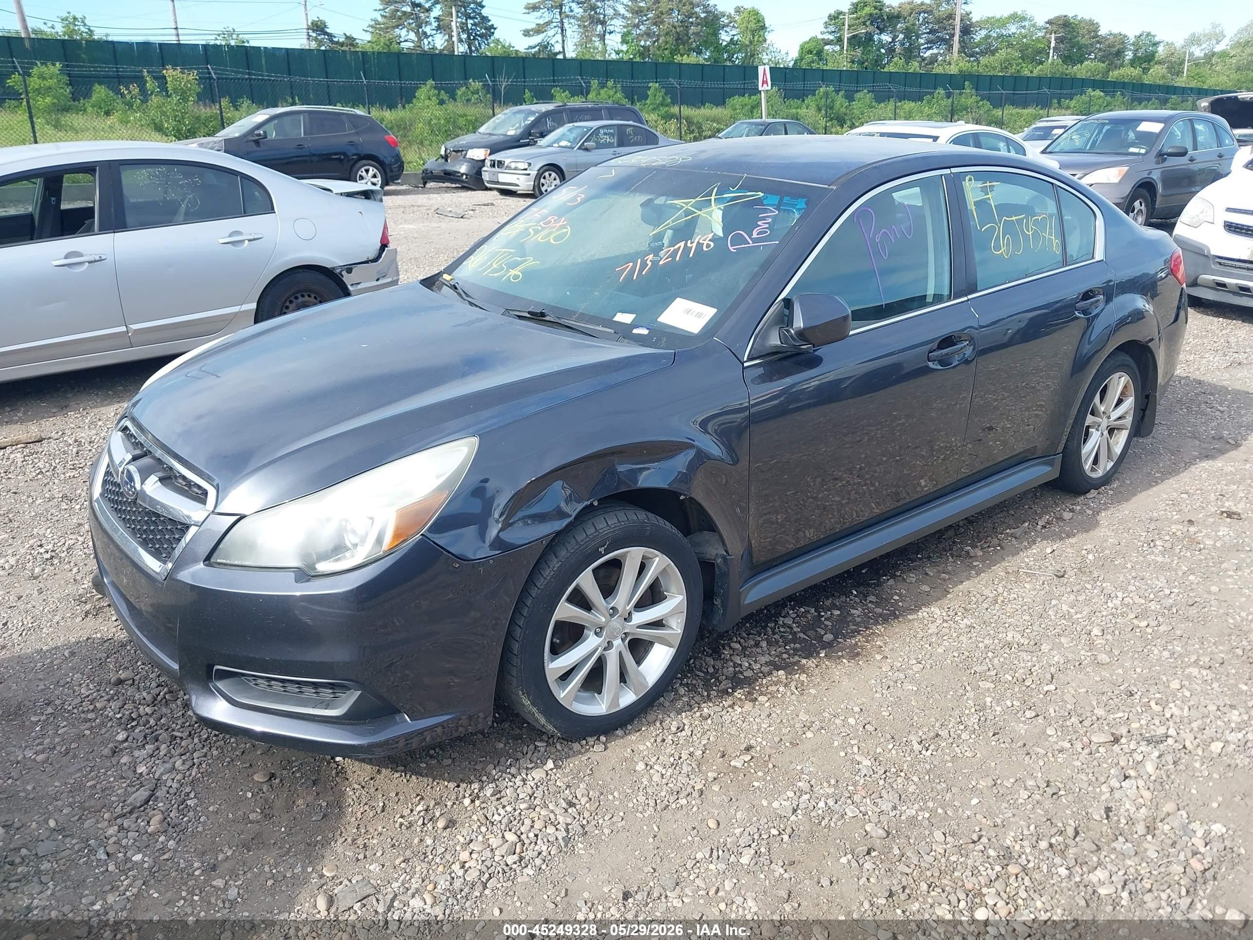 2013 Subaru Legacy 2.5i Premium Серый vin: 4S3BMCC68D3018863