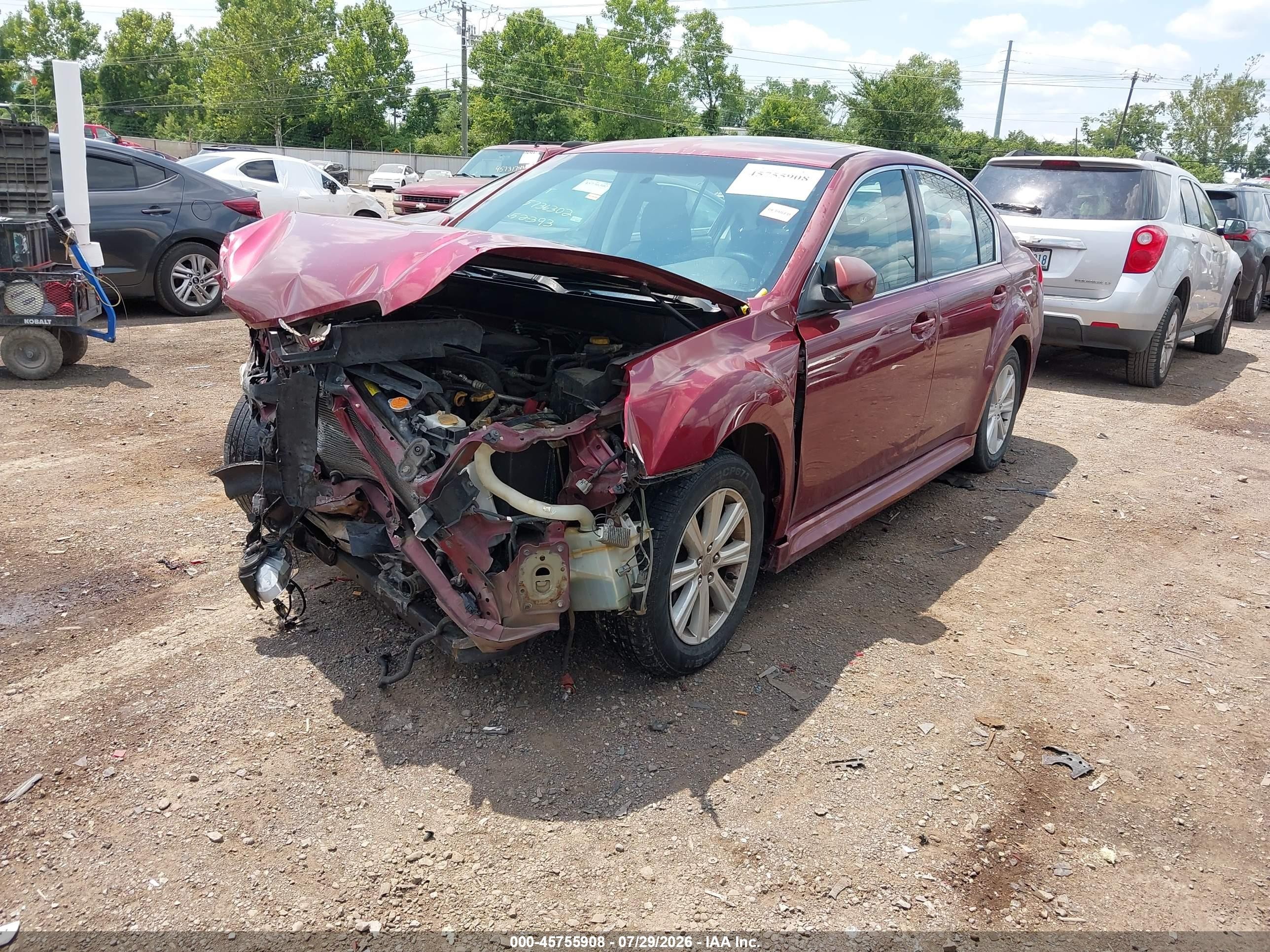 2011 Subaru Legacy 2.5i Premium Red vin: 4S3BMCG60B3248128