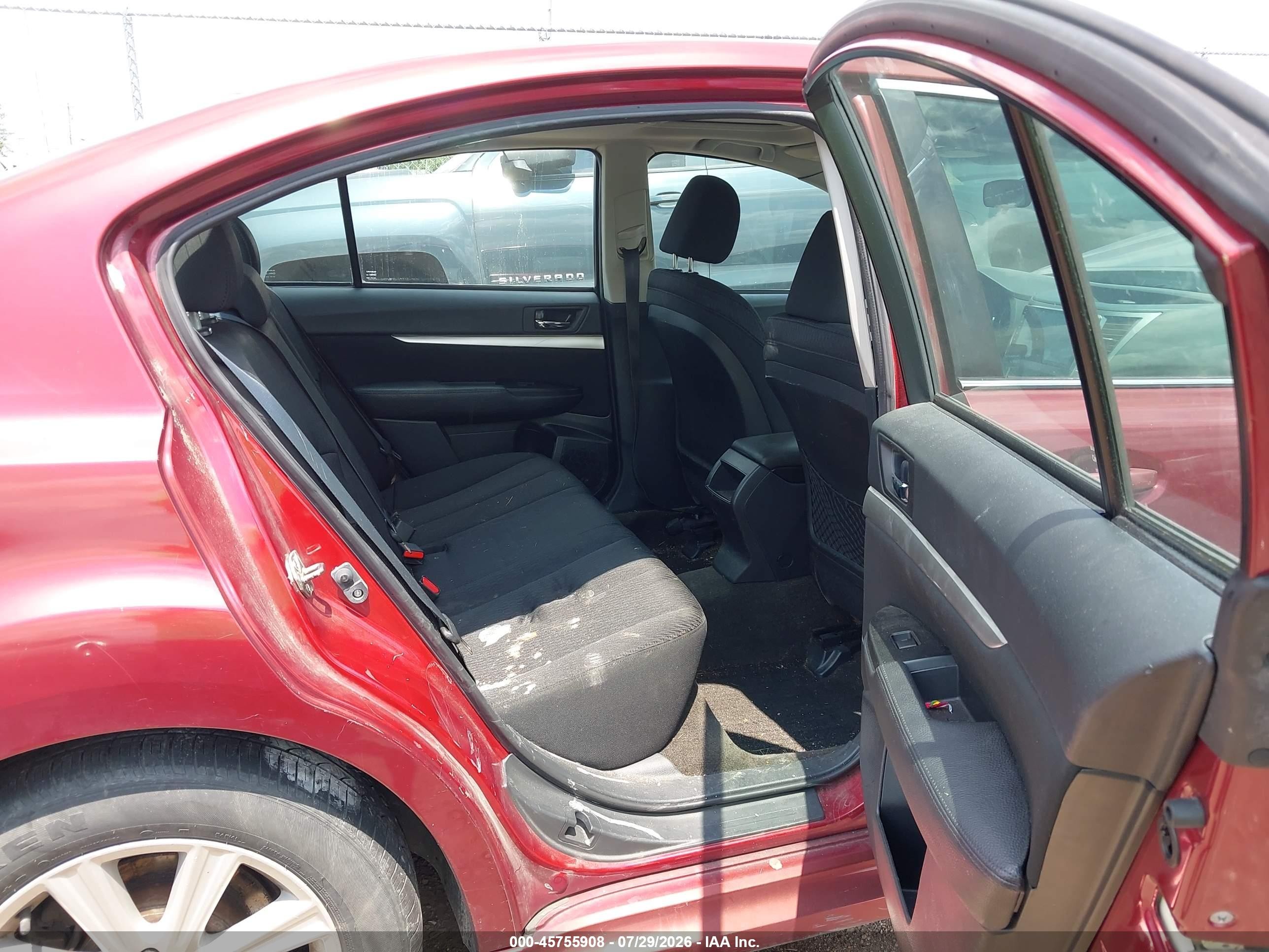 2011 Subaru Legacy 2.5i Premium Red vin: 4S3BMCG60B3248128