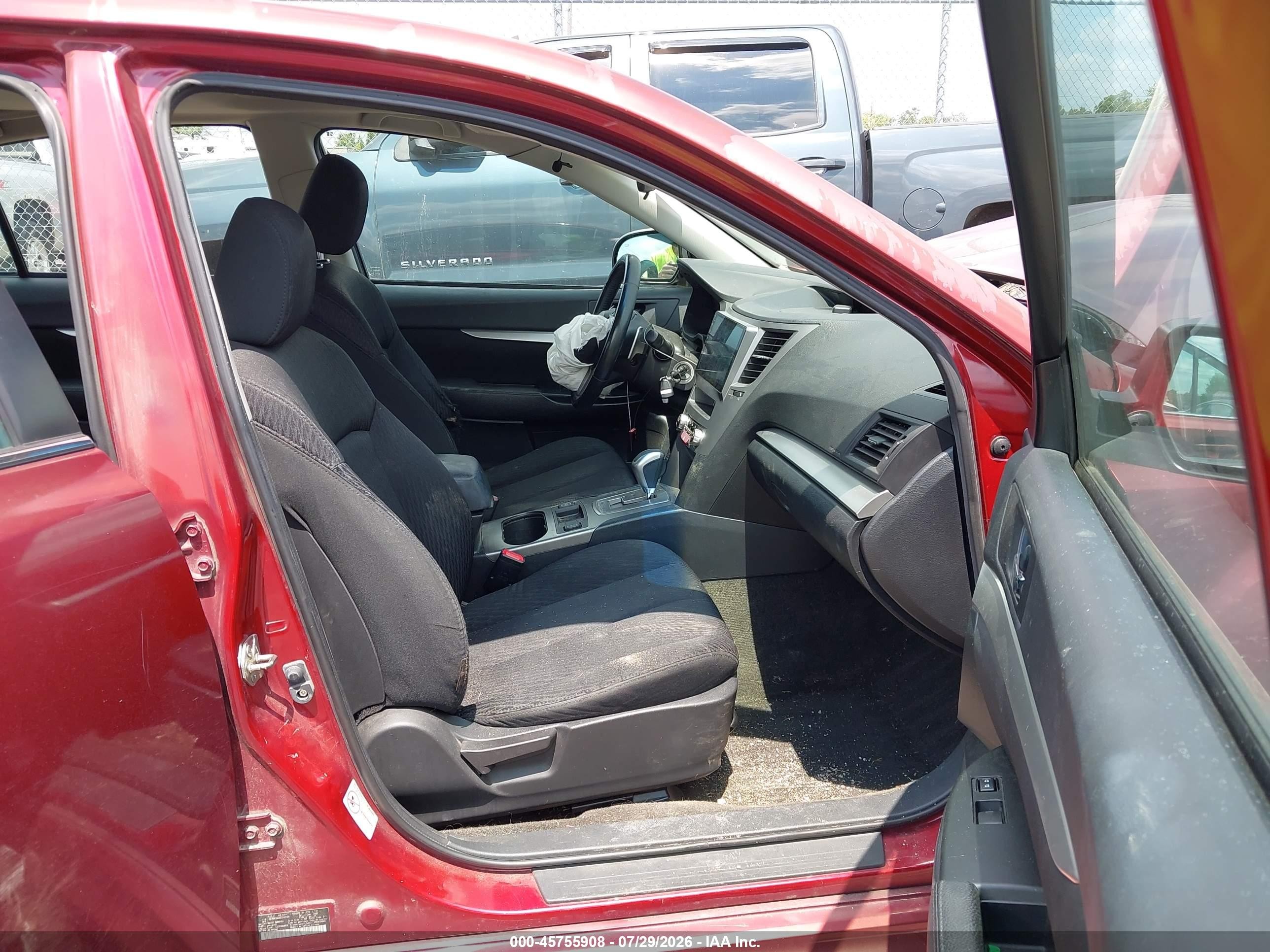 2011 Subaru Legacy 2.5i Premium Red vin: 4S3BMCG60B3248128