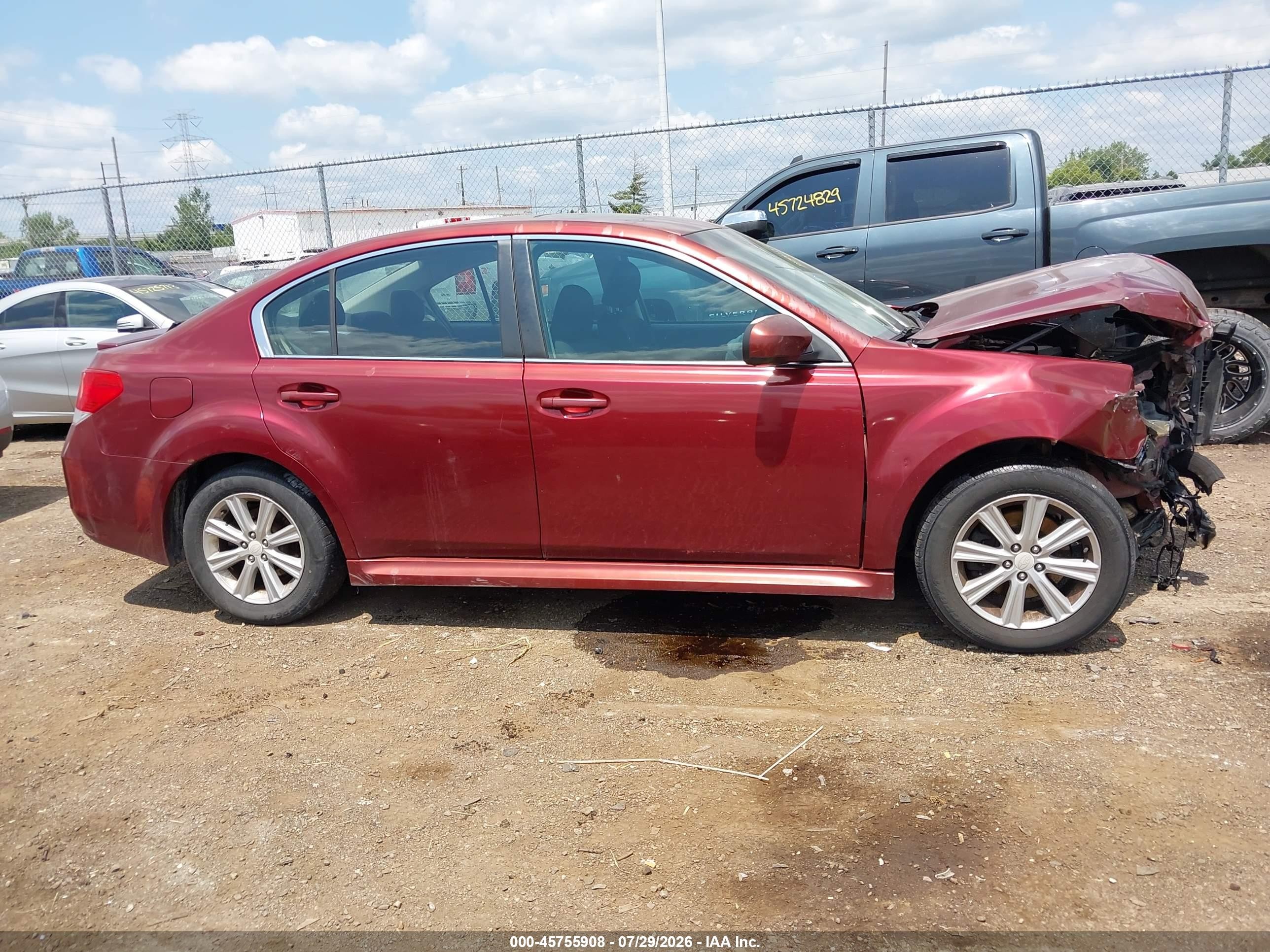 2011 Subaru Legacy 2.5i Premium Red vin: 4S3BMCG60B3248128