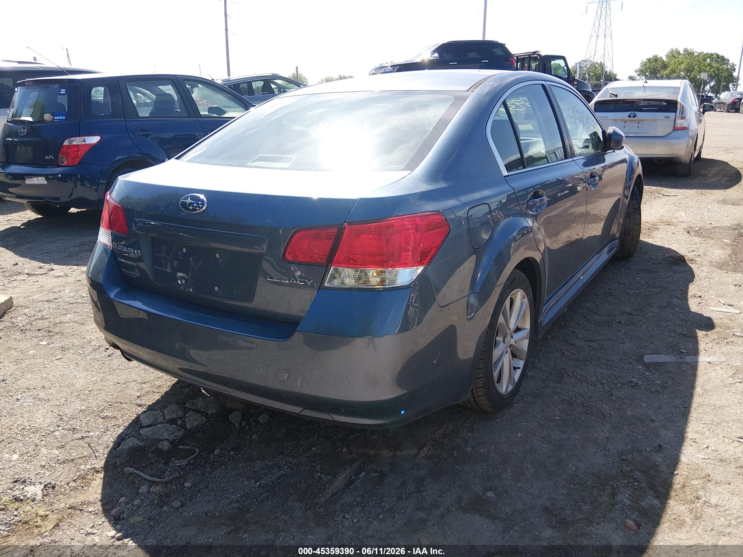 2013 Subaru Legacy 2.5i Premium Light Blue vin: 4S3BMCG61D3039788
