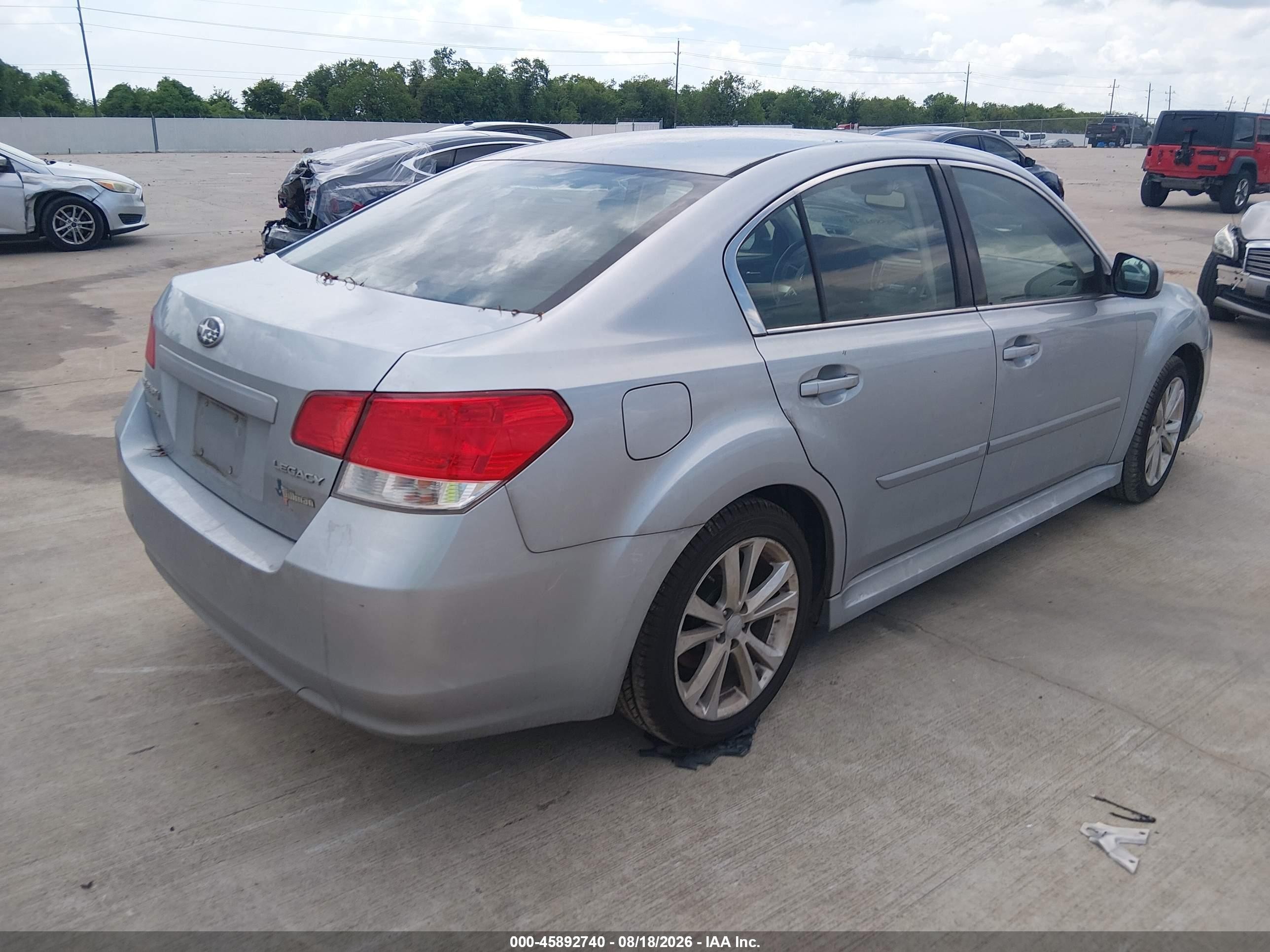 2013 Subaru Legacy 2.5i Premium Silver vin: 4S3BMCG64D3014822