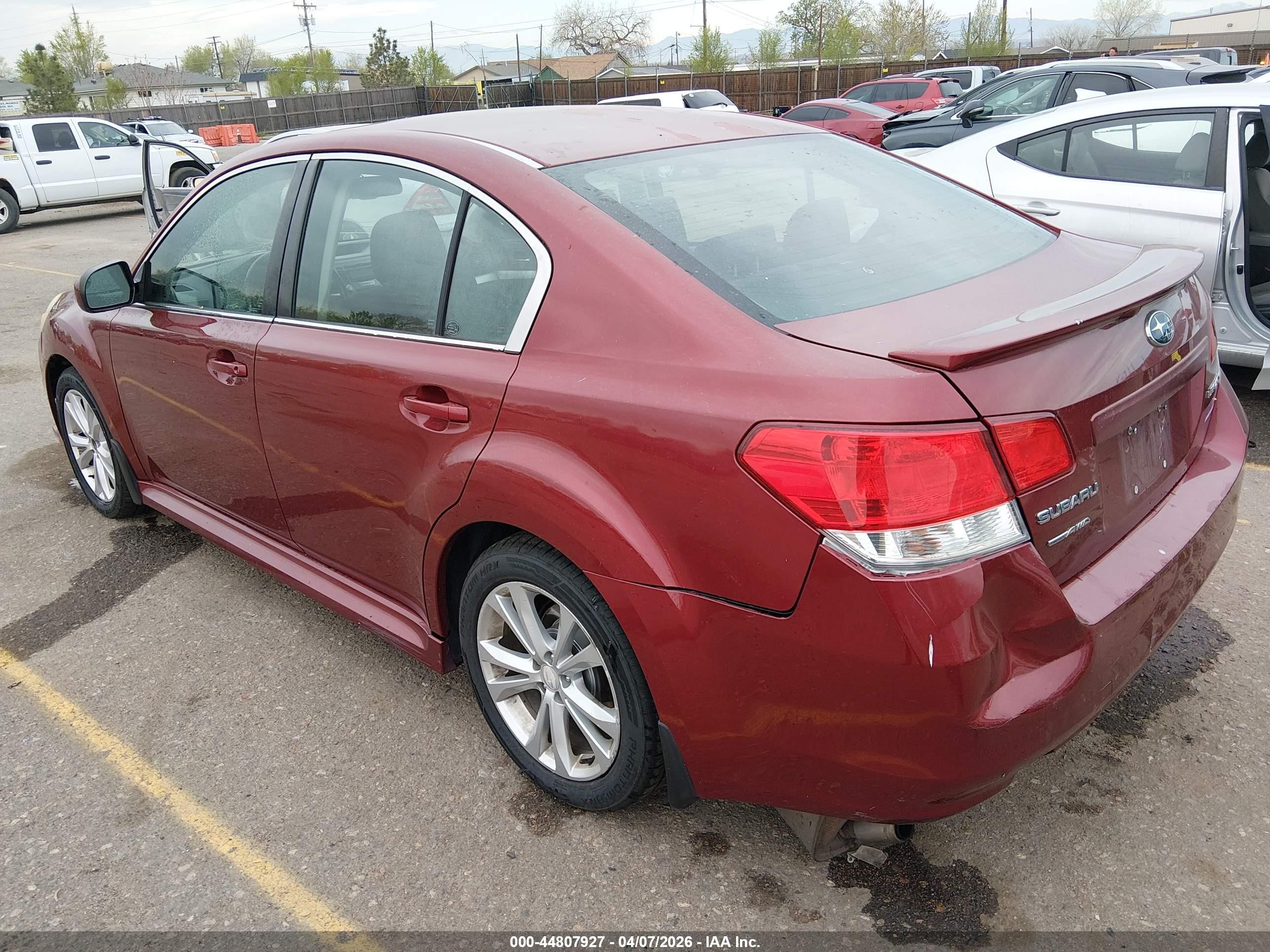 2013 Subaru Legacy 2.5i Premium Красный vin: 4S3BMCG64D3020314