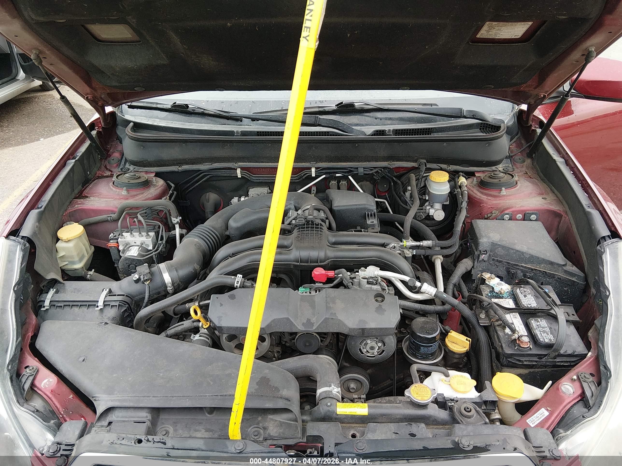 2013 Subaru Legacy 2.5i Premium Красный vin: 4S3BMCG64D3020314