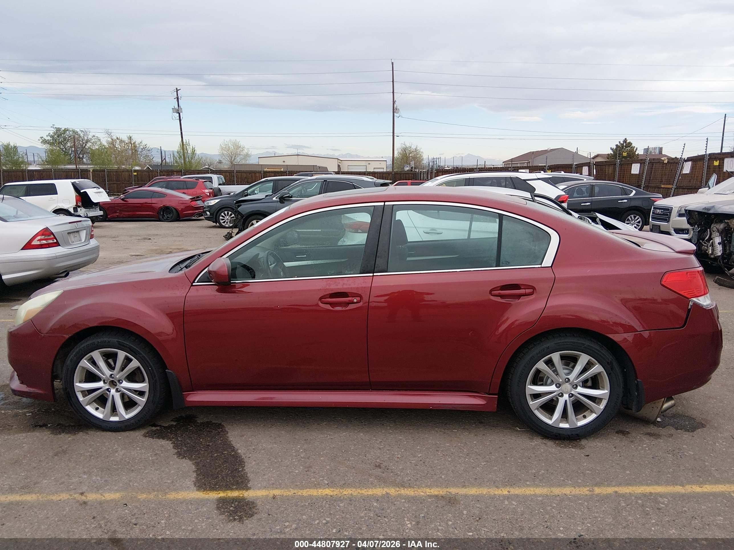 2013 Subaru Legacy 2.5i Premium Красный vin: 4S3BMCG64D3020314