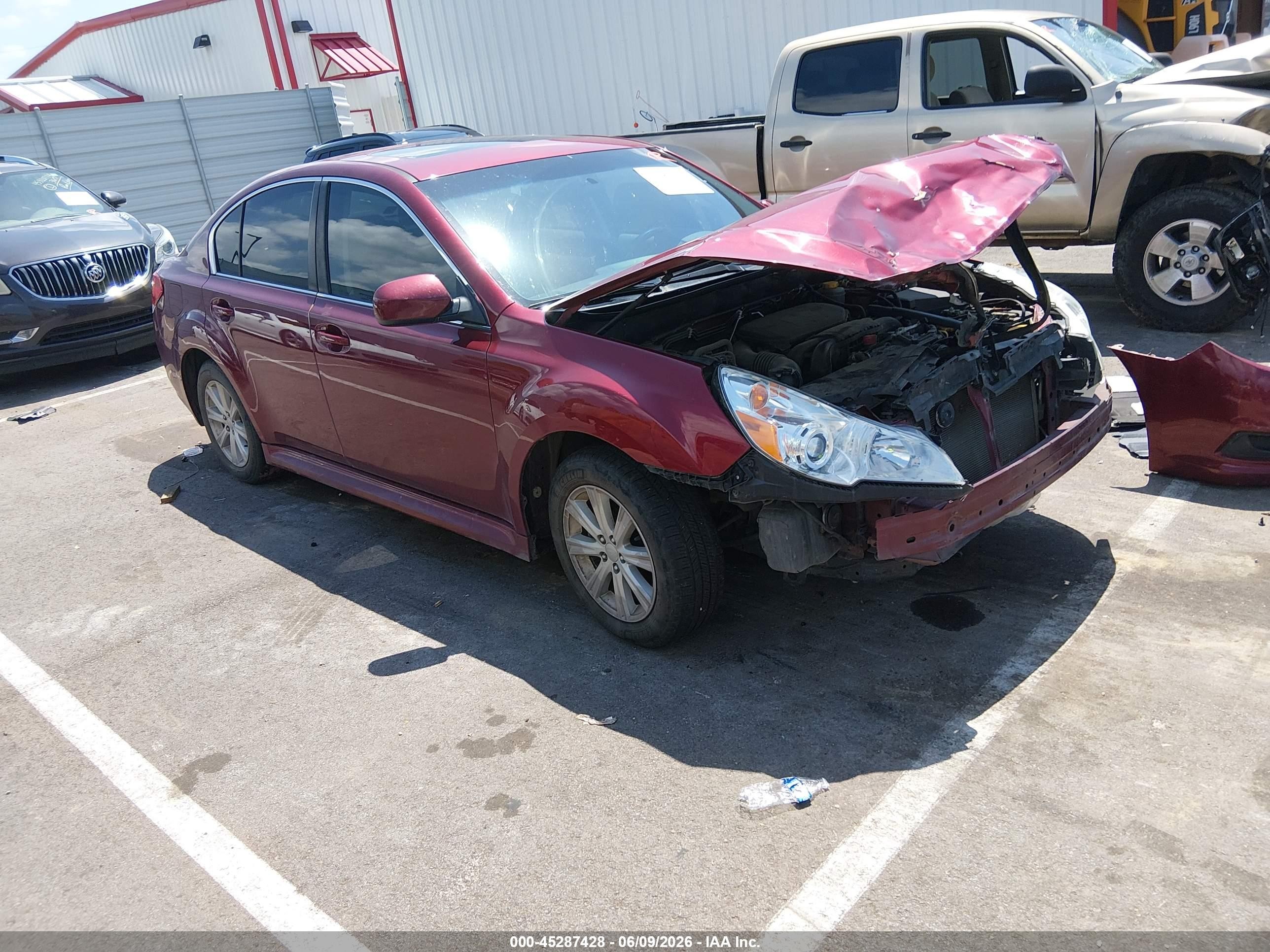 2011 Subaru Legacy 2.5i Premium Red vin: 4S3BMCG66B3241314