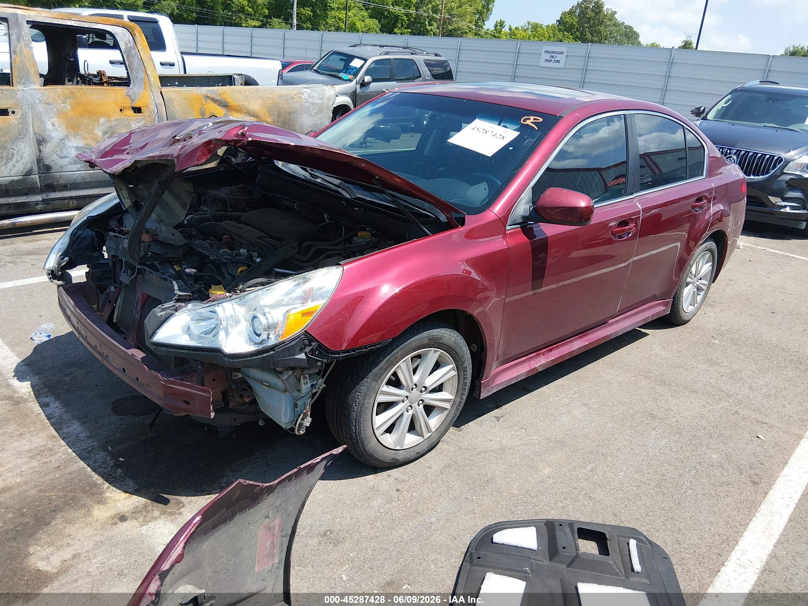 2011 Subaru Legacy 2.5i Premium Red vin: 4S3BMCG66B3241314