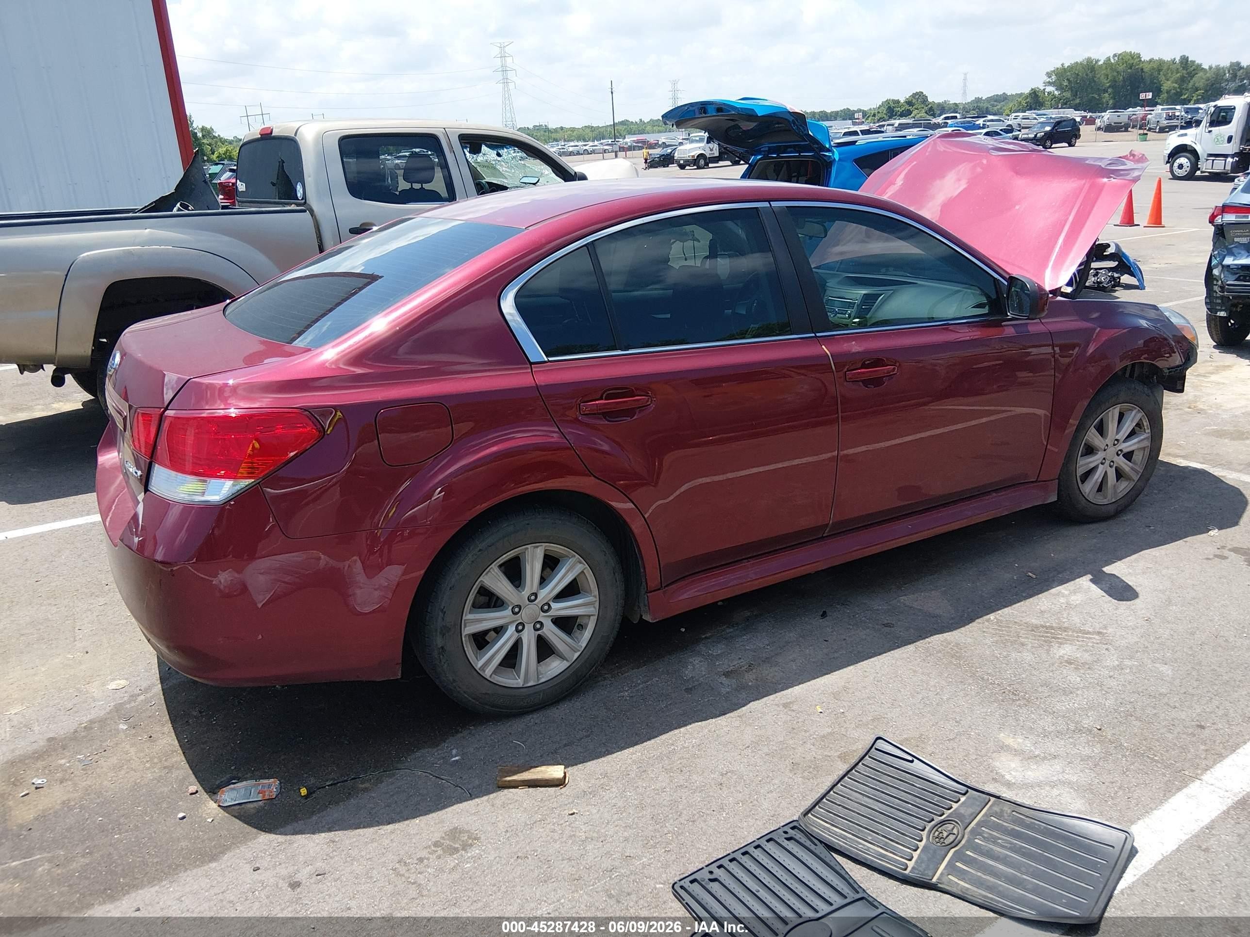 2011 Subaru Legacy 2.5i Premium Red vin: 4S3BMCG66B3241314