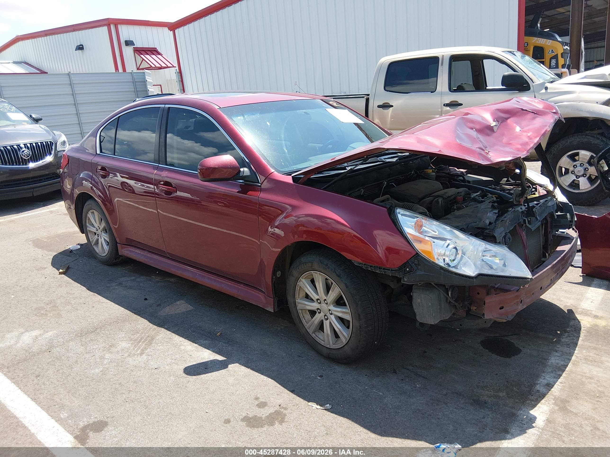 2011 Subaru Legacy 2.5i Premium Red vin: 4S3BMCG66B3241314