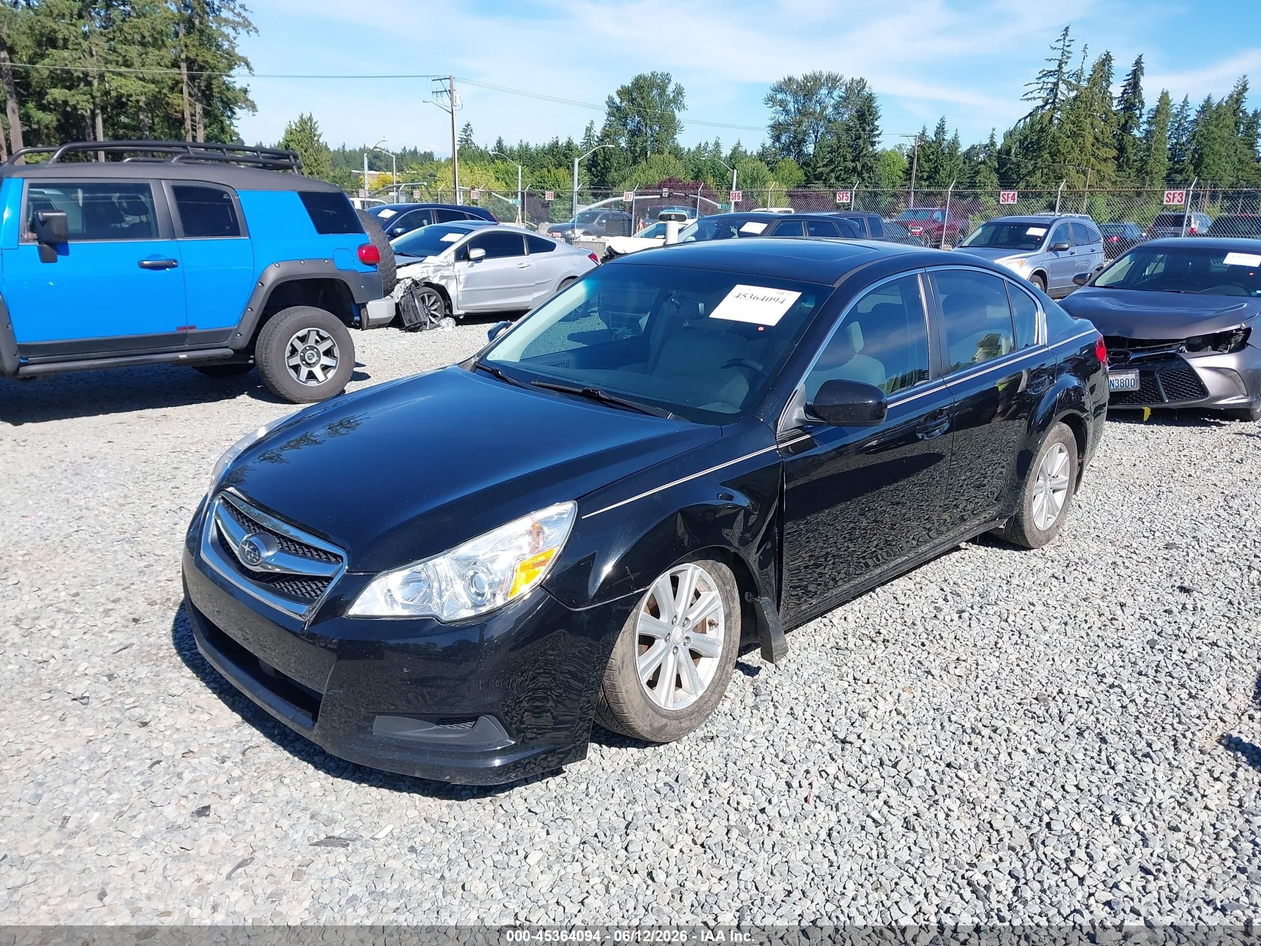 2011 Subaru Legacy 2.5i Premium Черный vin: 4S3BMCG66B3262633