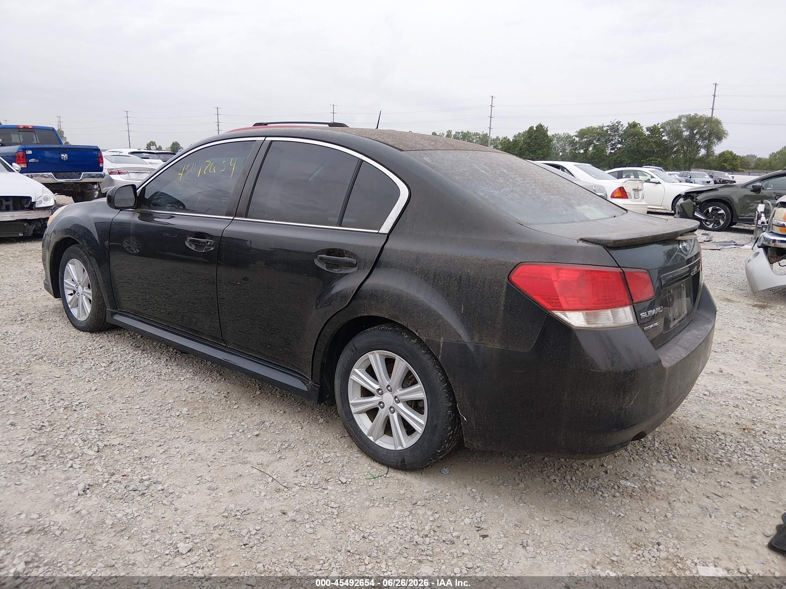 2010 Subaru Legacy 2.5i Premium Black vin: 4S3BMCG67A3234497